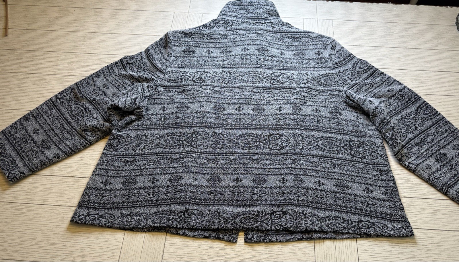 90s Fashion Bug Aztec Jacket Tapestry Southwestern Geometric VTG Blk & Gray 4XL