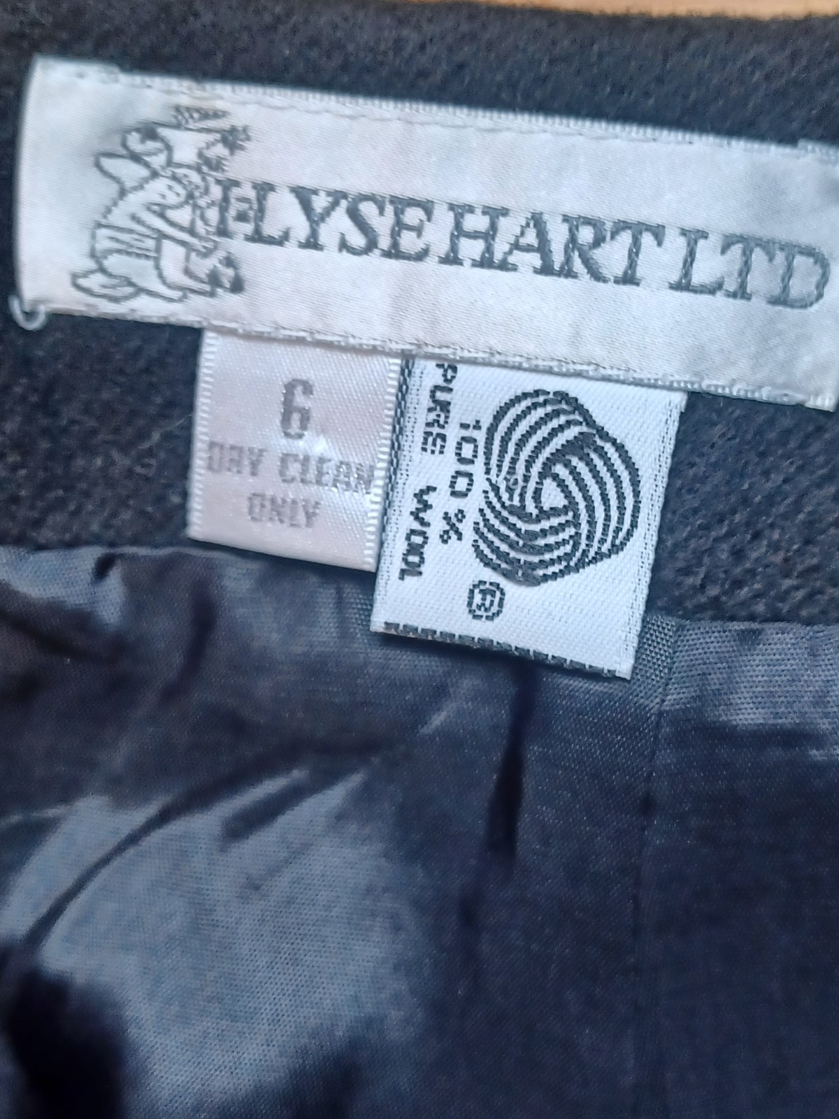 Vintage 1990s Black 100% Wool Ilyse Hart Ltd. Body-conscious Mini Skirt