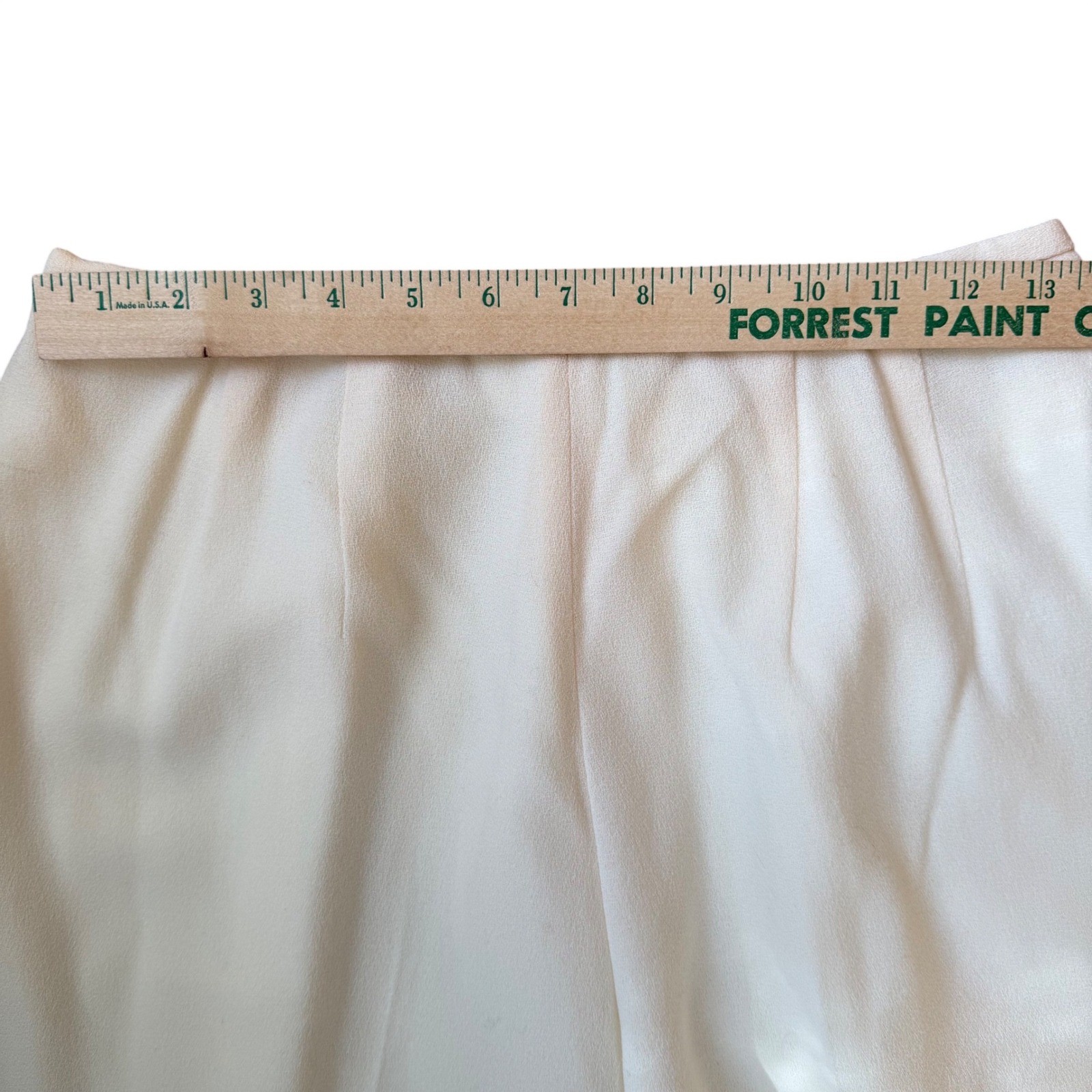 Valerie Stevens Wool Trousers Womens 8 Cream Pleated High Rise Straight Vintage