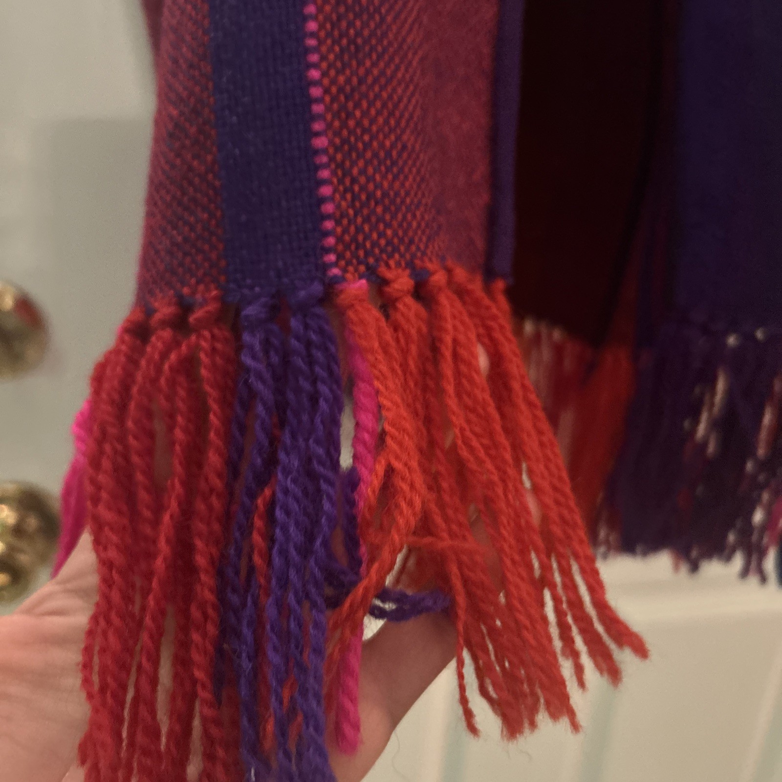 Parrott Fabrics Inc Alice Kagawa Handwoven Open Vest Fringe Santa Fe NM