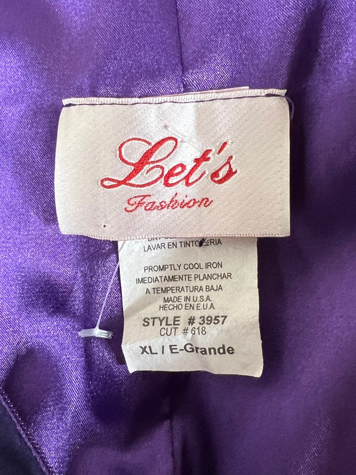 M~L Vtg 80s Purple Dress Wrap Front BOW Prom Party Club Strapless Let’s Fashion
