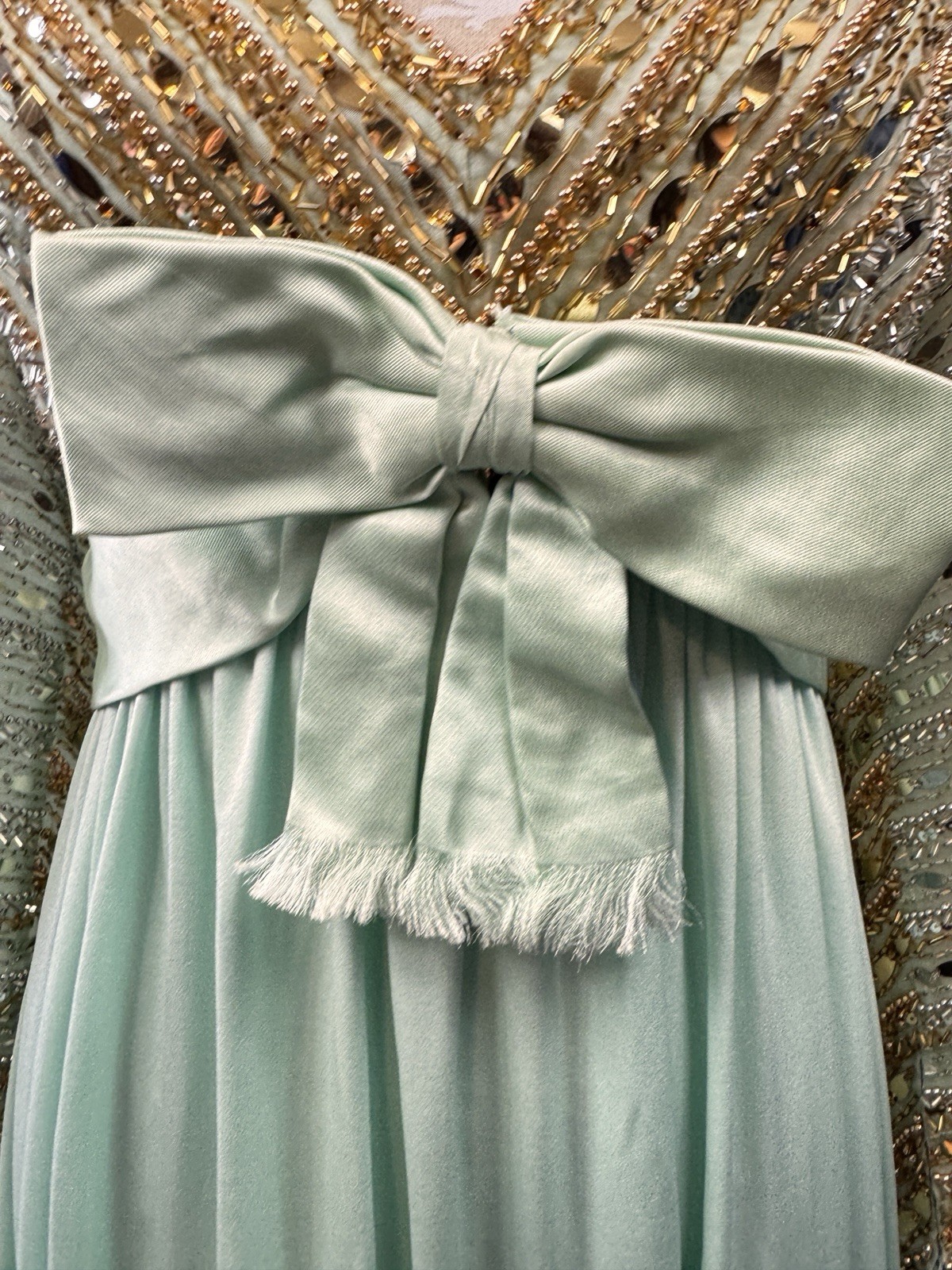 Vintage 60s 70s Turquoise Victoria Royal Beaded Cocktail Dress Maxi Size 12 S
