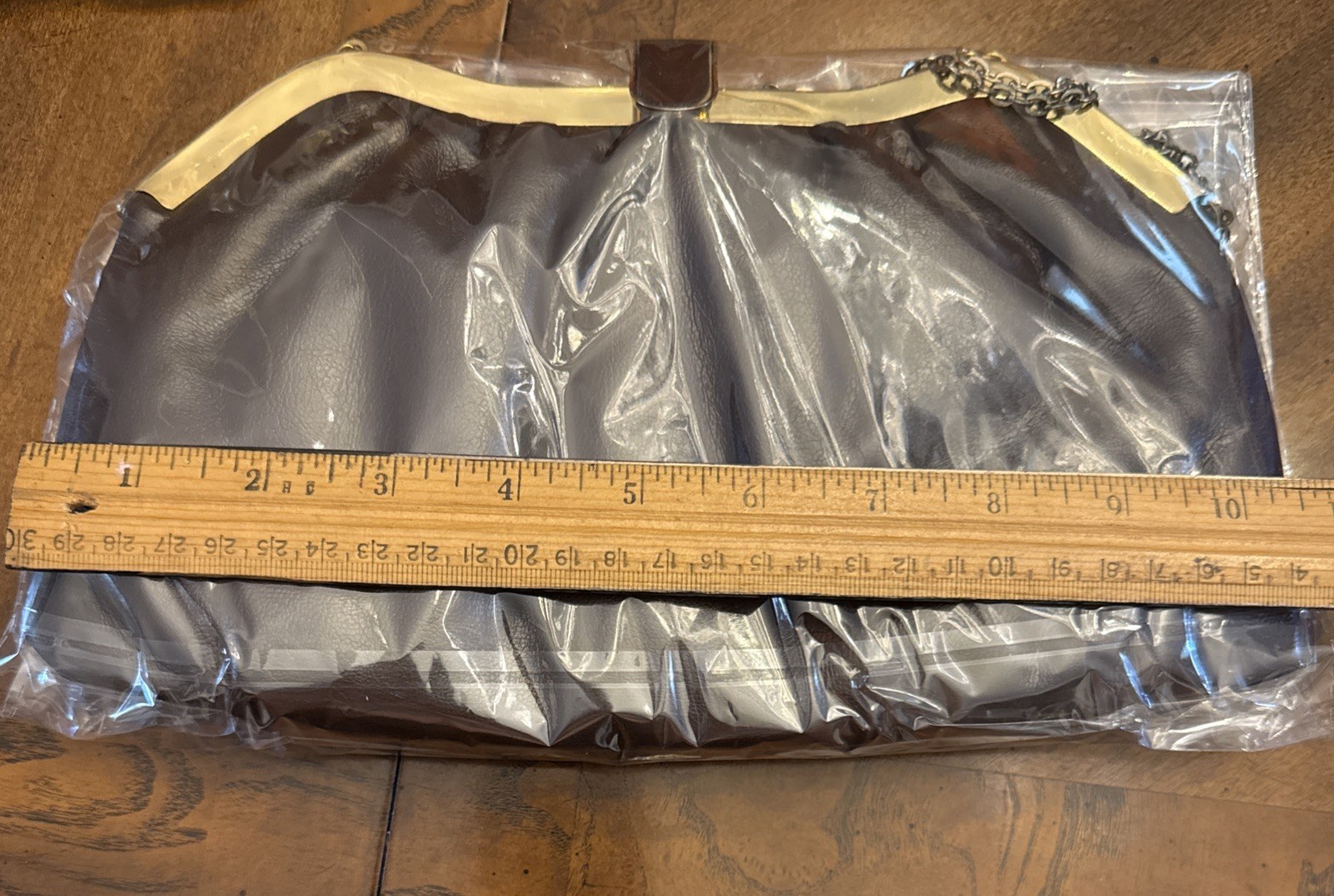 VTG HL USA Brown Chocolate Clutch Shoulder Strap Purse Gorgeous
