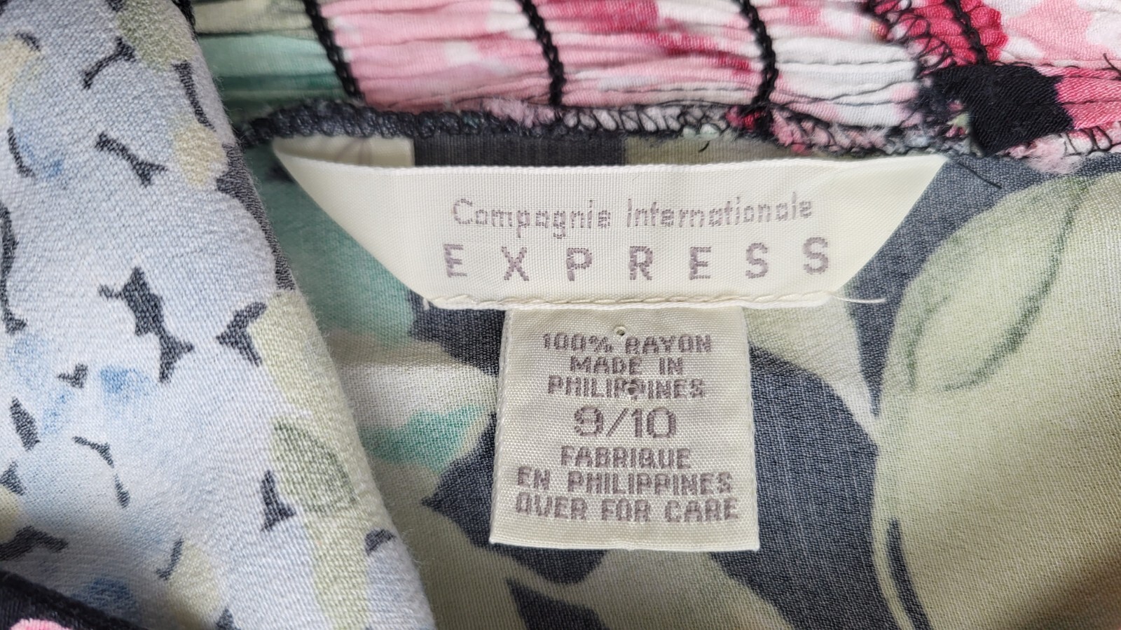 Vintage 1990’s COMPAGNIE INTERNATIONALE EXPRESS Floral DRESS – Size S/M