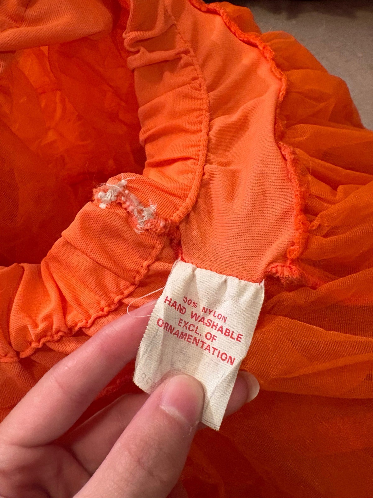 Vtg Great American Square Dancing Co Red/Orange Petticoat S Rockabilly