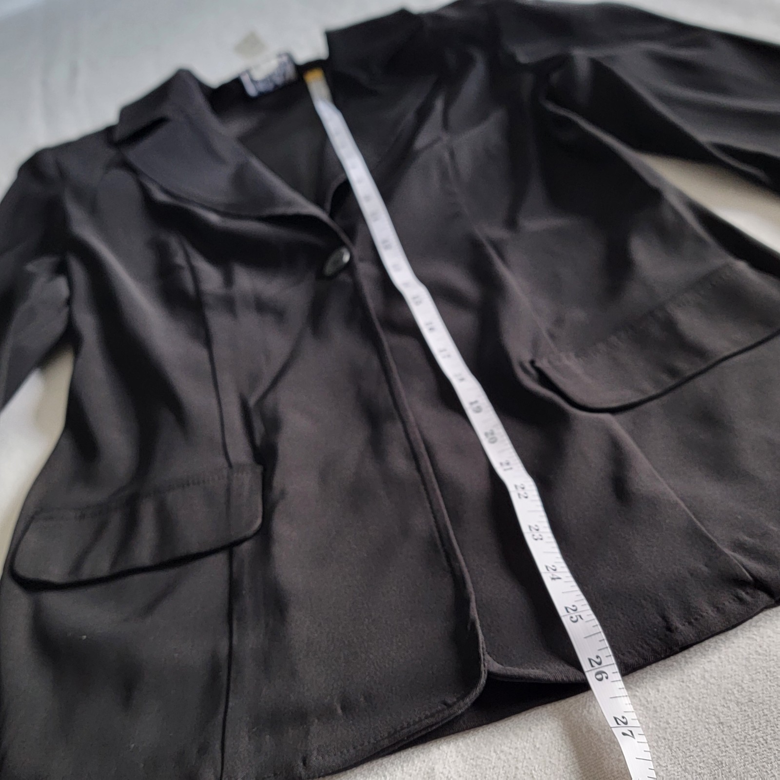Vintage City Triangles Black Blazer 90s Y2K Office Siren Corpcore Fitted Size 9