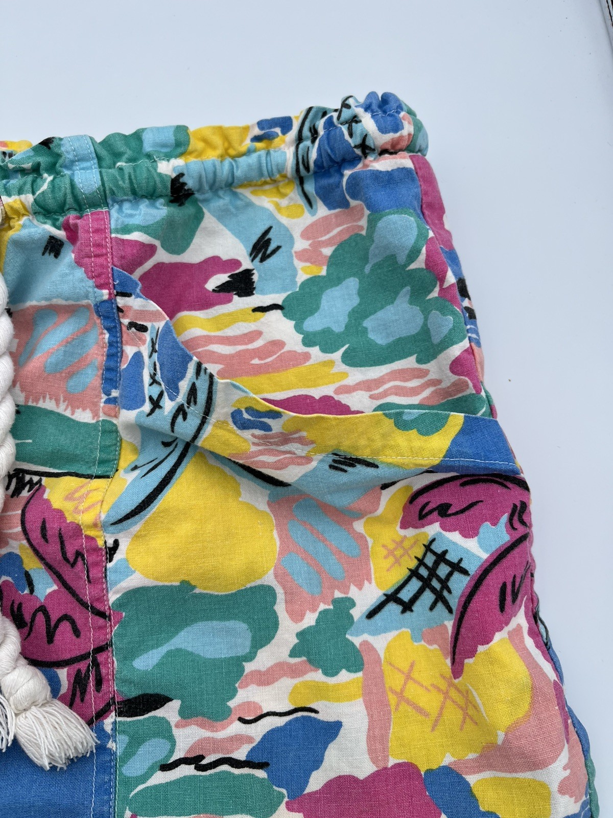 Vintage 80s California Splash Women’s Shorts Small AOP Beach Palm Tree Retro
