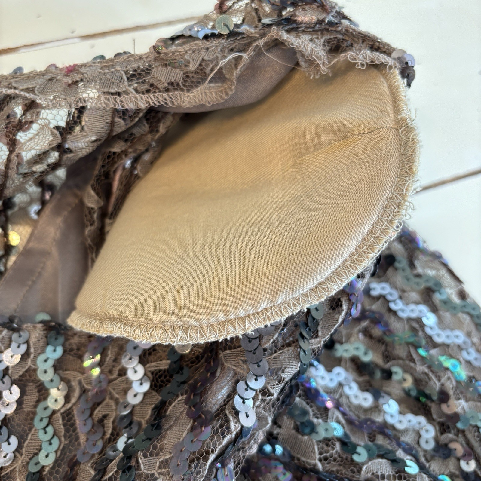 Vintage Three Flaggs California Sequin Lace Top Going Out Top Disco 80’s