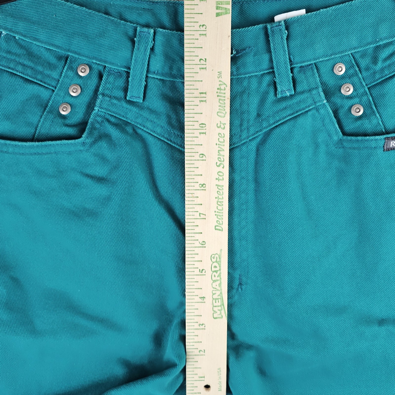 Vtg Rockies Rocky Mountain Greenish Blue Jeans Sz 29/9 28×36.5 Western Cowgirl