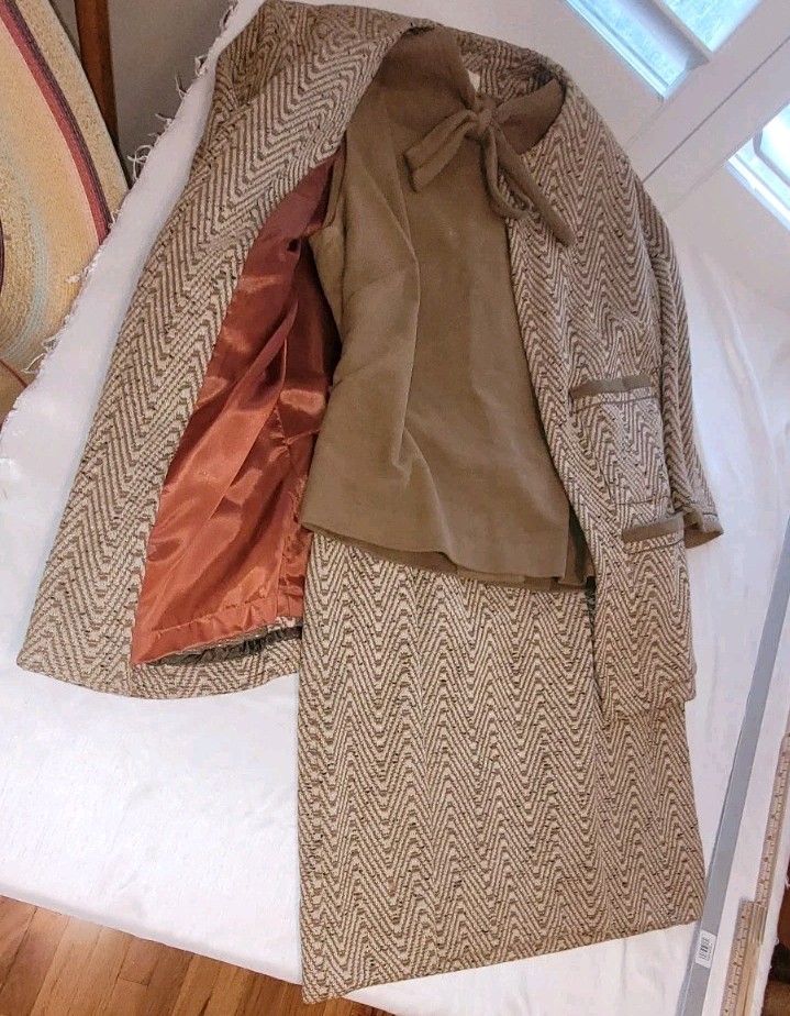 Marie Phillips 3pc 1950s Set~ Jacket W/ Skirt & Top( Button Up Back) Fully Lined