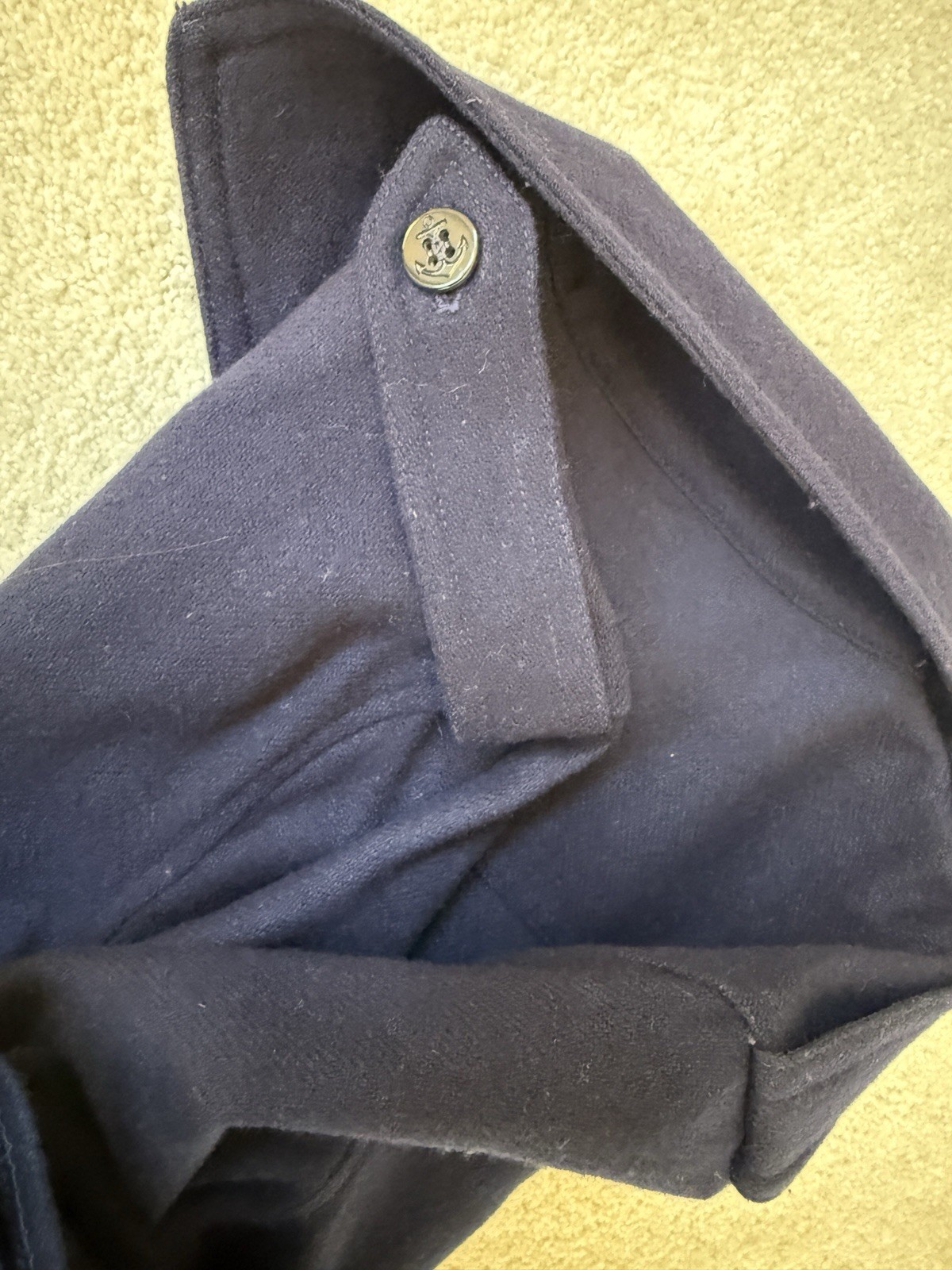 Vintage 80s JG Hook Classic Navy Popover/Overshirt/Tunic Sz 6 Epaulets, V-Neck