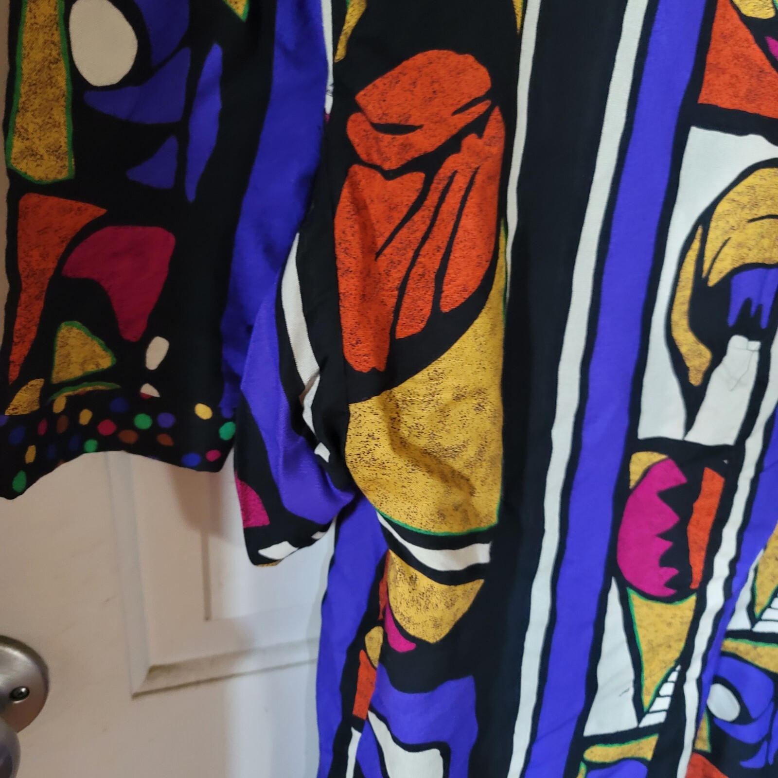 Vintage K.C. Spencer Amy Dietrich Dress 1990 Long Sleeve Tunic Multicolored