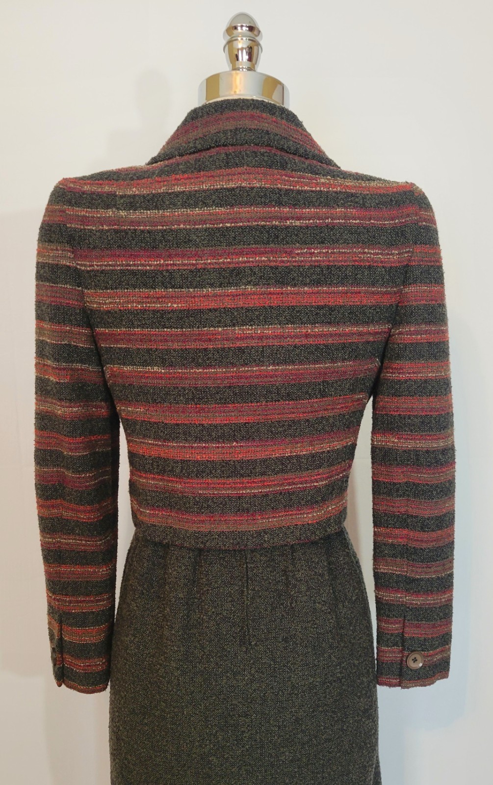 Couture 1960s HARDY AMIES England 2 Pc Dress Jacket Set Suit XS/Small