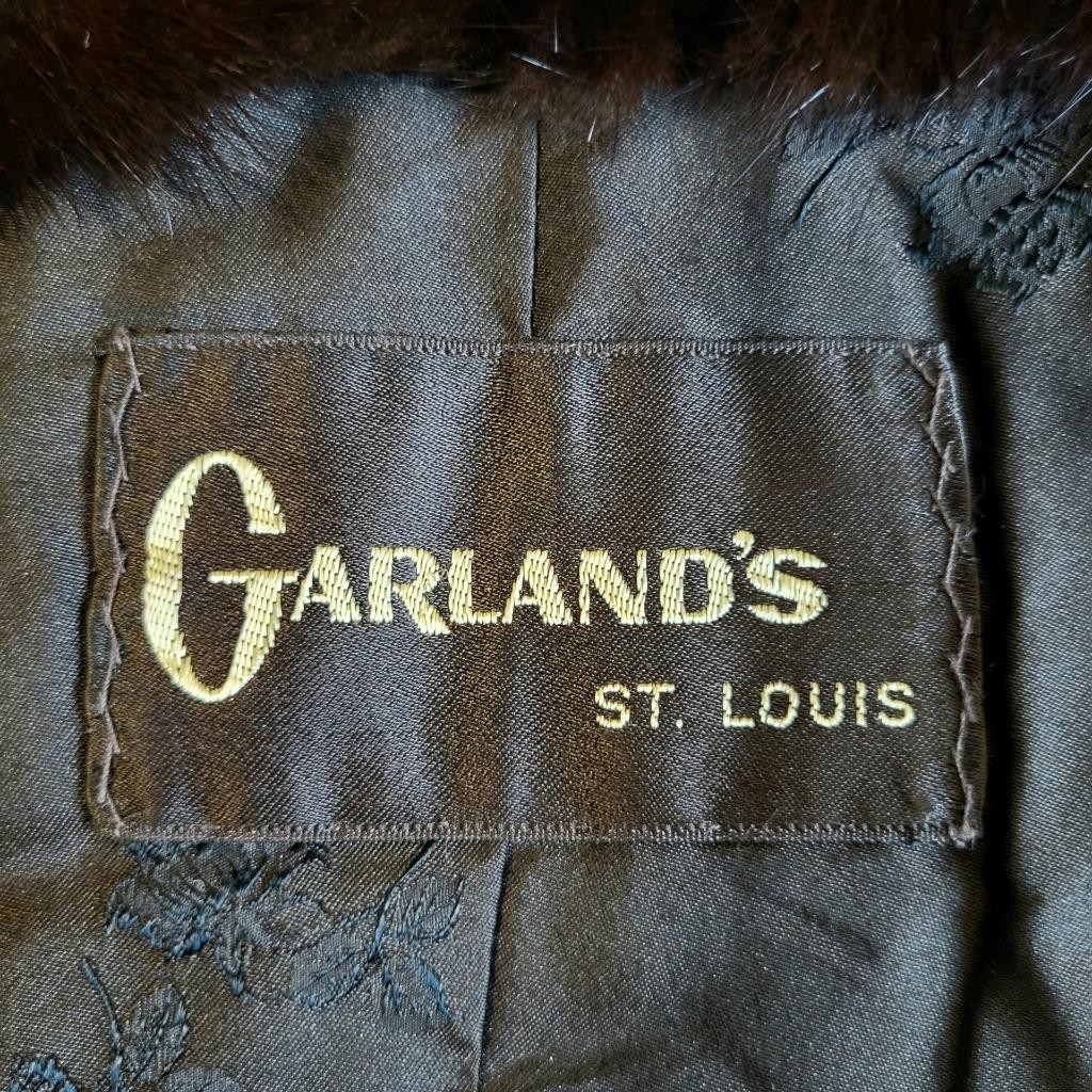 VINTAGE RANCH MAHOGANY BROWN GENUINE REAL MINK FUR STOLE WRAP COAT SHAWL