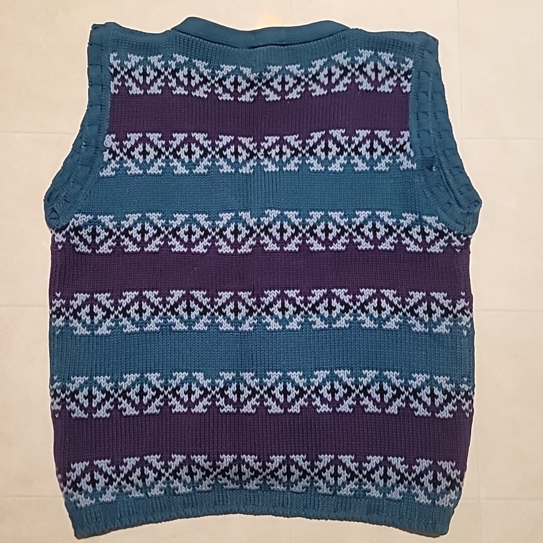 NWT Vintage 90’s Hand Loomed River Band Arrow Cotton Fair Isle Western Sweater