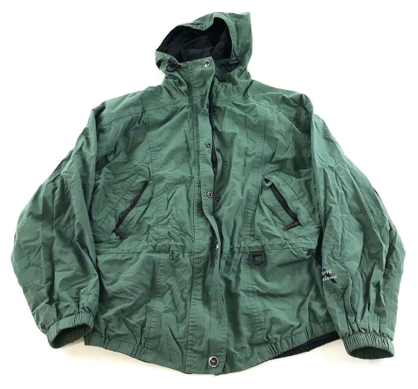Roffe Jacket Women’s 10 Ski Wear Snow Coat Challenge Green USA Zip Pockets Hood