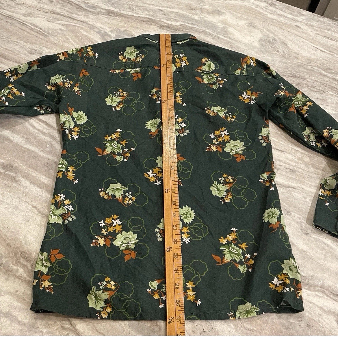 Vtg 70s Floral Cottage Core Mod GoGo Disco Button-Down Shirt JC Penney Womens 18
