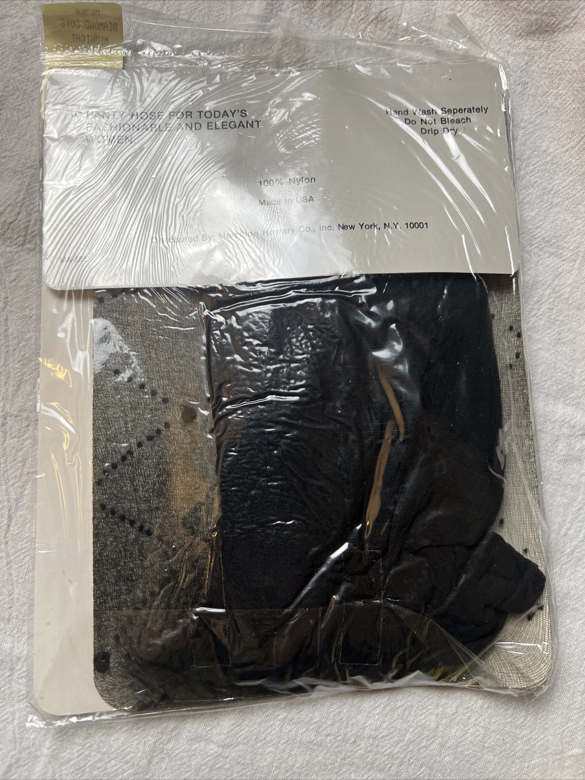 Fashion pantyhose Textured-Diamond Dots Queen Size Vintage Sealed USA Fun Style