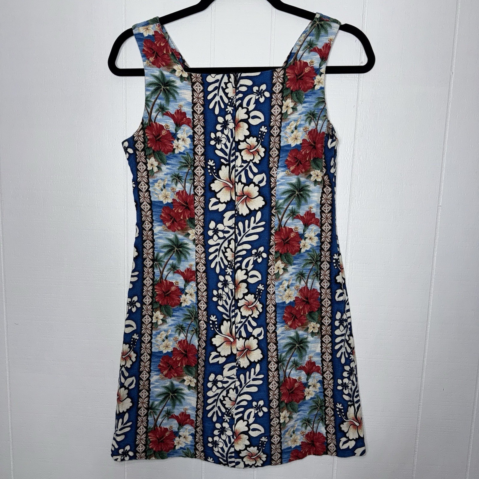 Vintage Shannon Marie Hawaii Mini Dress Hibiscus Floral Beach Cruise Size S