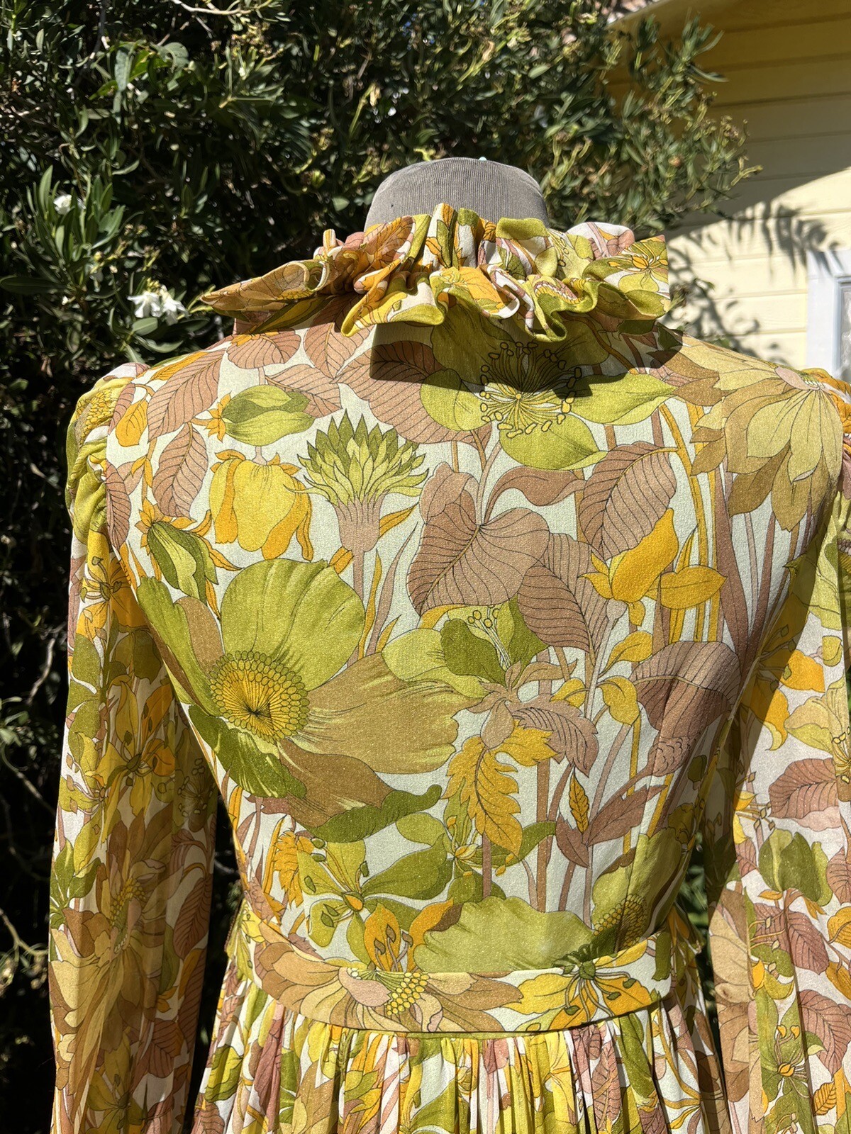 Vintage 1960’s Handmade Chiffon Garden Tea Party Ruffled Dress