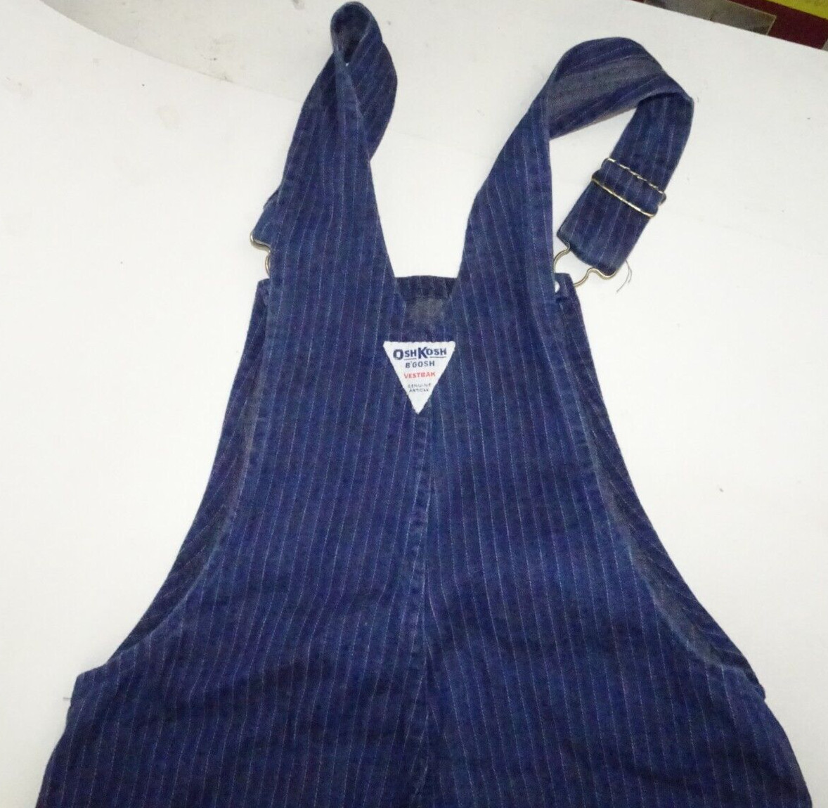 Vintage 80s Oshkosh Pinstripe Overalls Women’s Juniors 11 Blue Farm Bibs Work US
