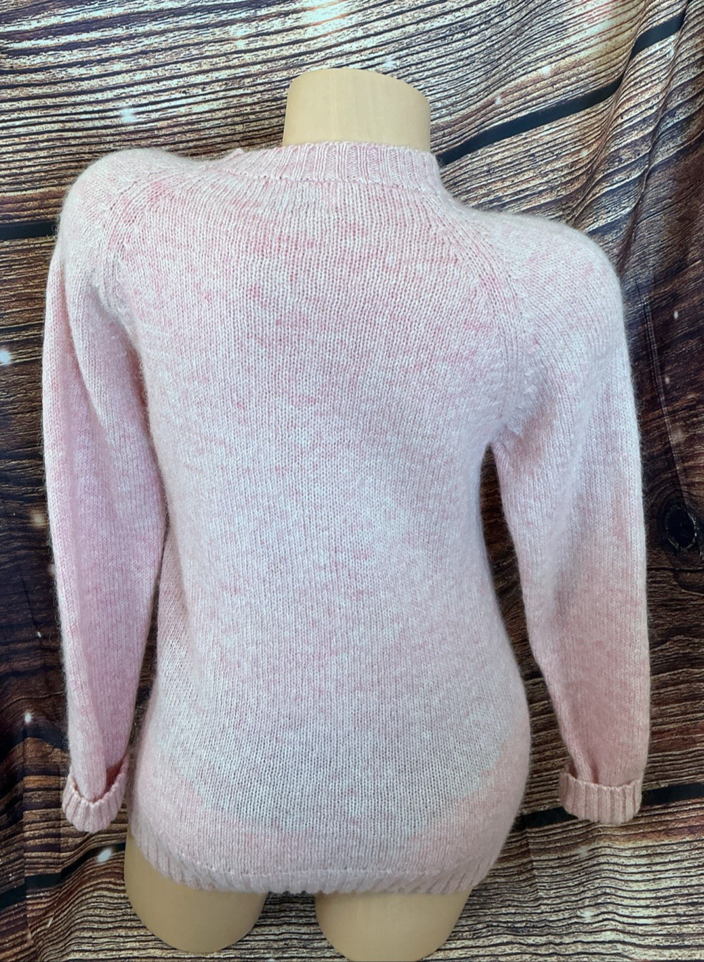 Vintage Women’s Northern Isles Pink New Zealand Wool Monogrammed „MVM” Size 36