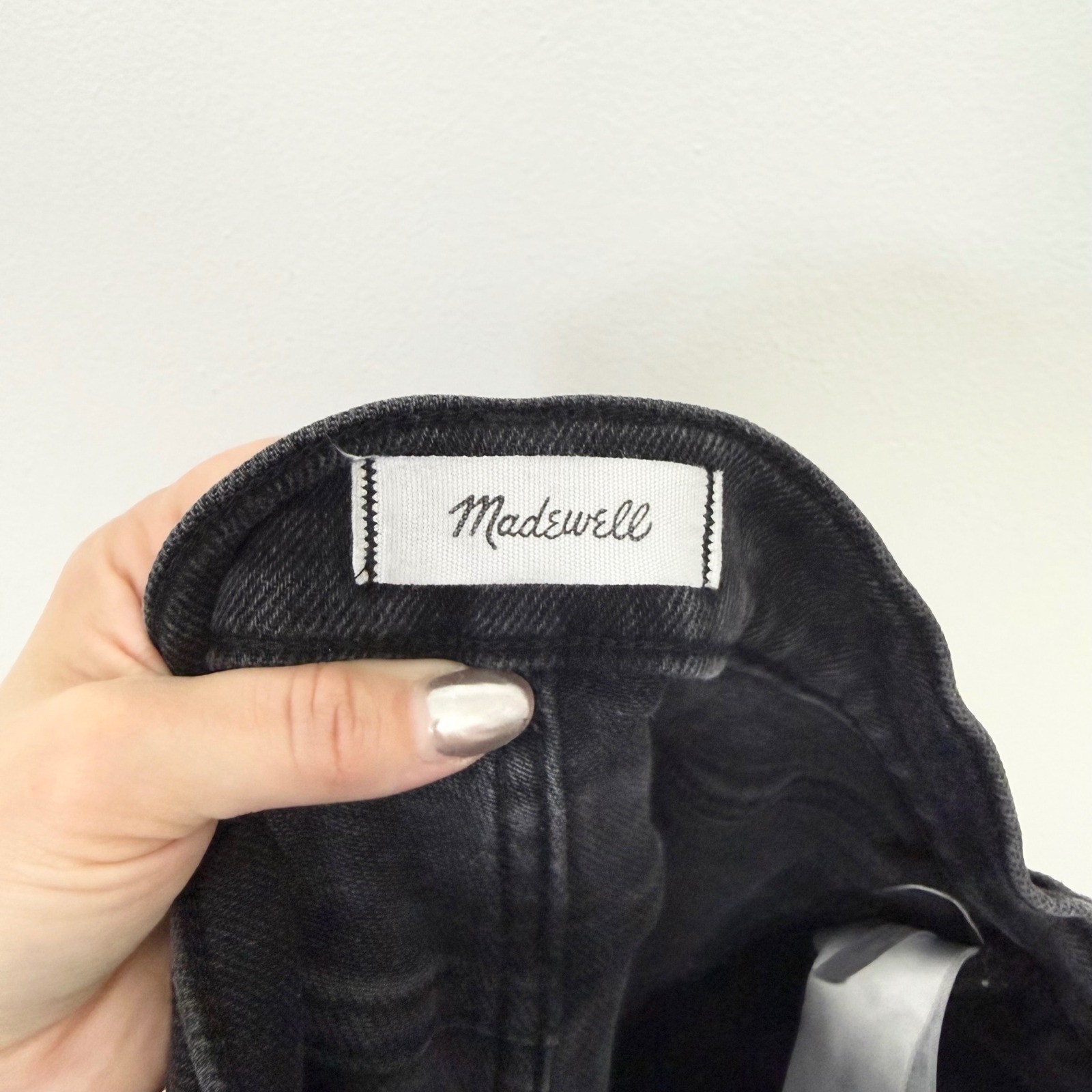 Madewell The Wide Leg Jean Super Stretch Black High Rise Size 28