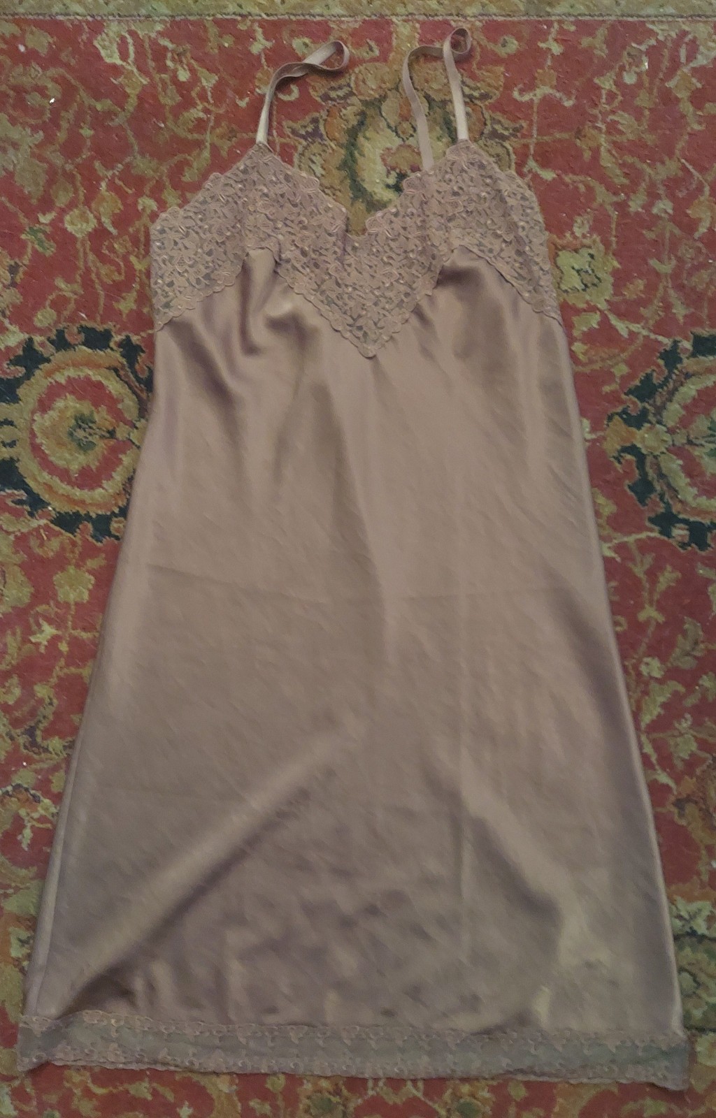 Green Wacoal Satin Vintage Slip L Wondermaid Lady Lynne Barbizon