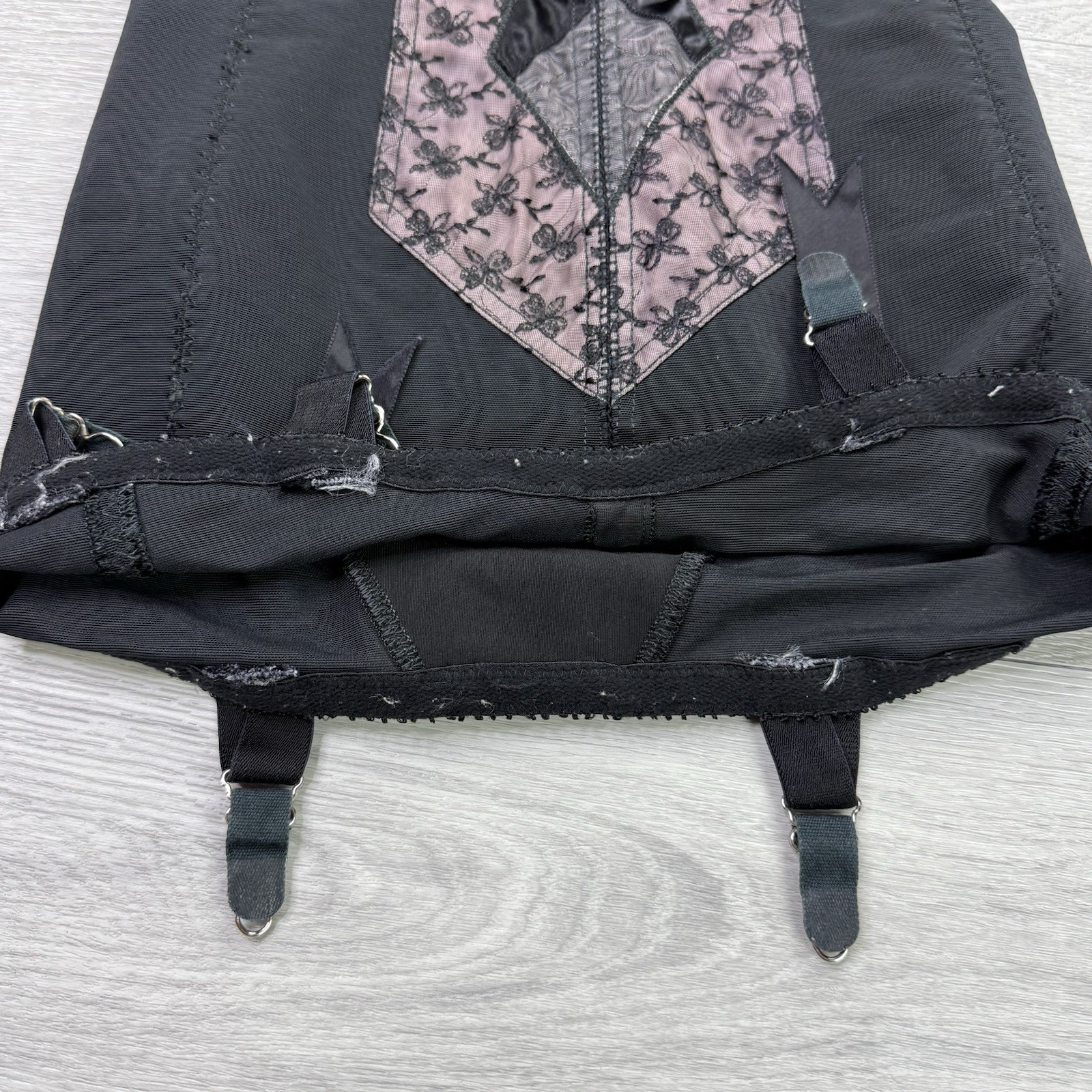 Vintage Contessa Di Roma Open Bottom Corselette Corset Girdle Garter Belts 36C