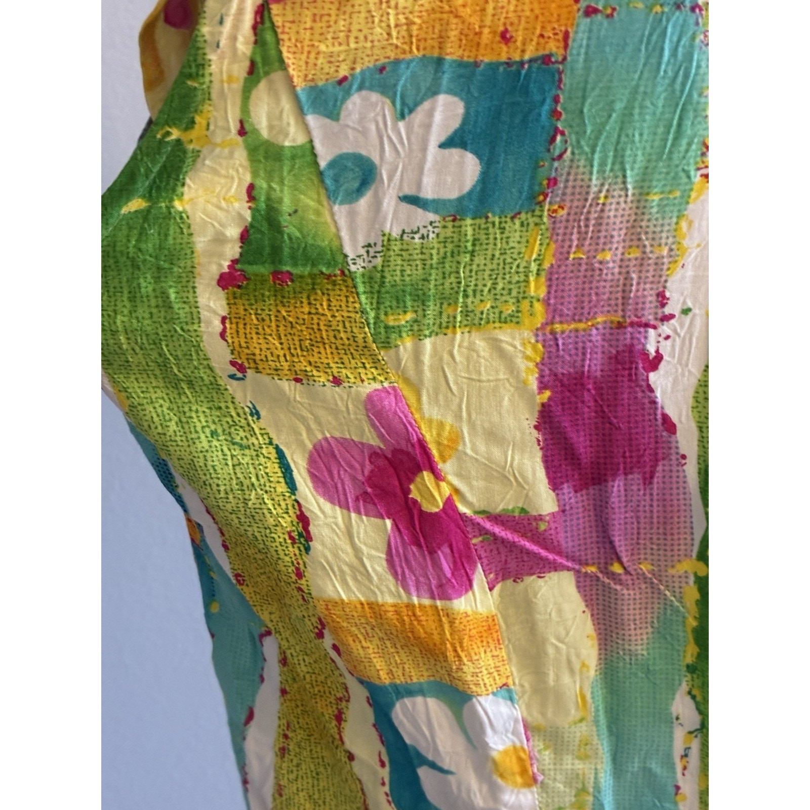 VTG Jams World Floral Dress XL Tropical Shift Relaxed Boho Casual Beach Resort