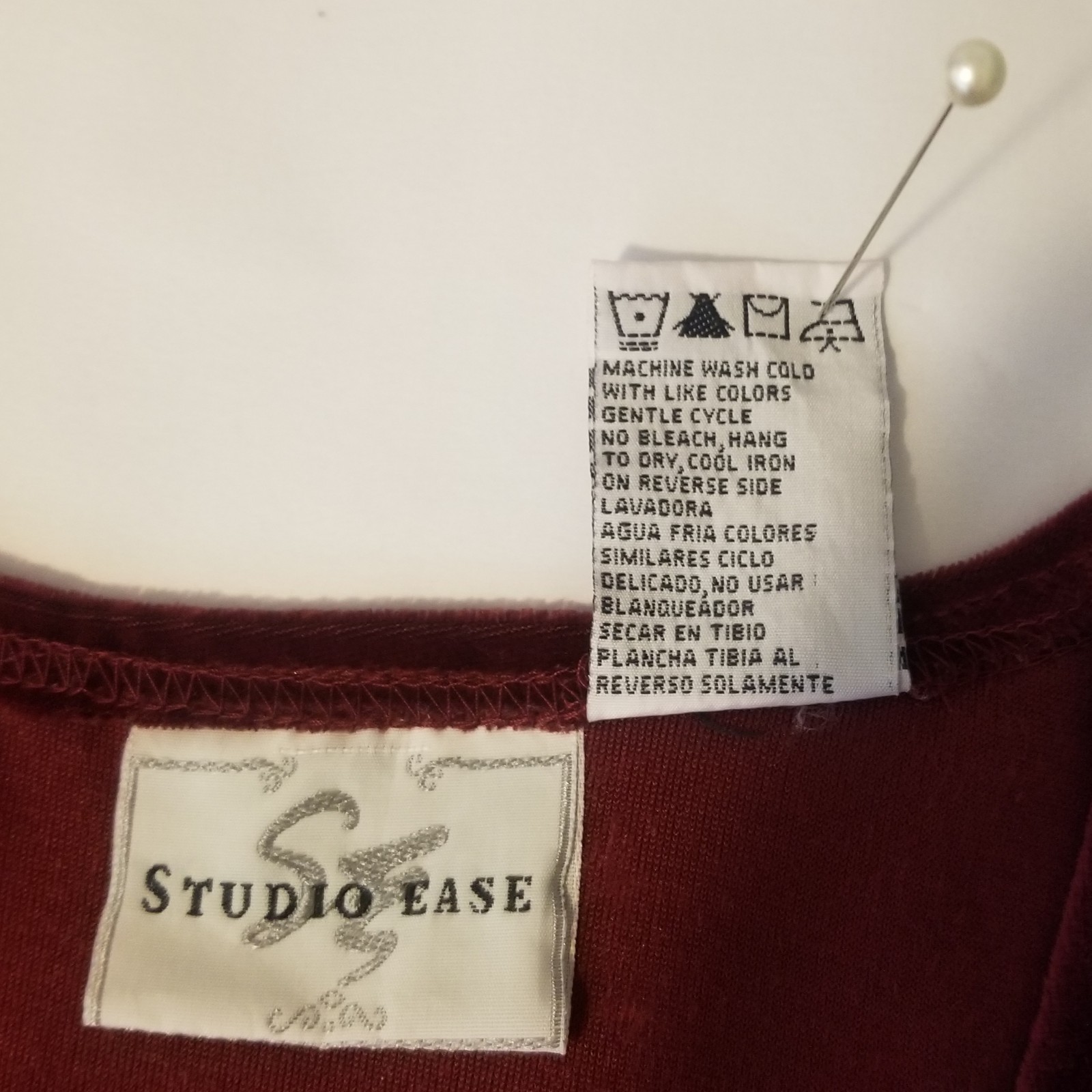 VTG Studio Ease Dark Red Women’s Size PM Renaissance Empire Waist Velvet Dress