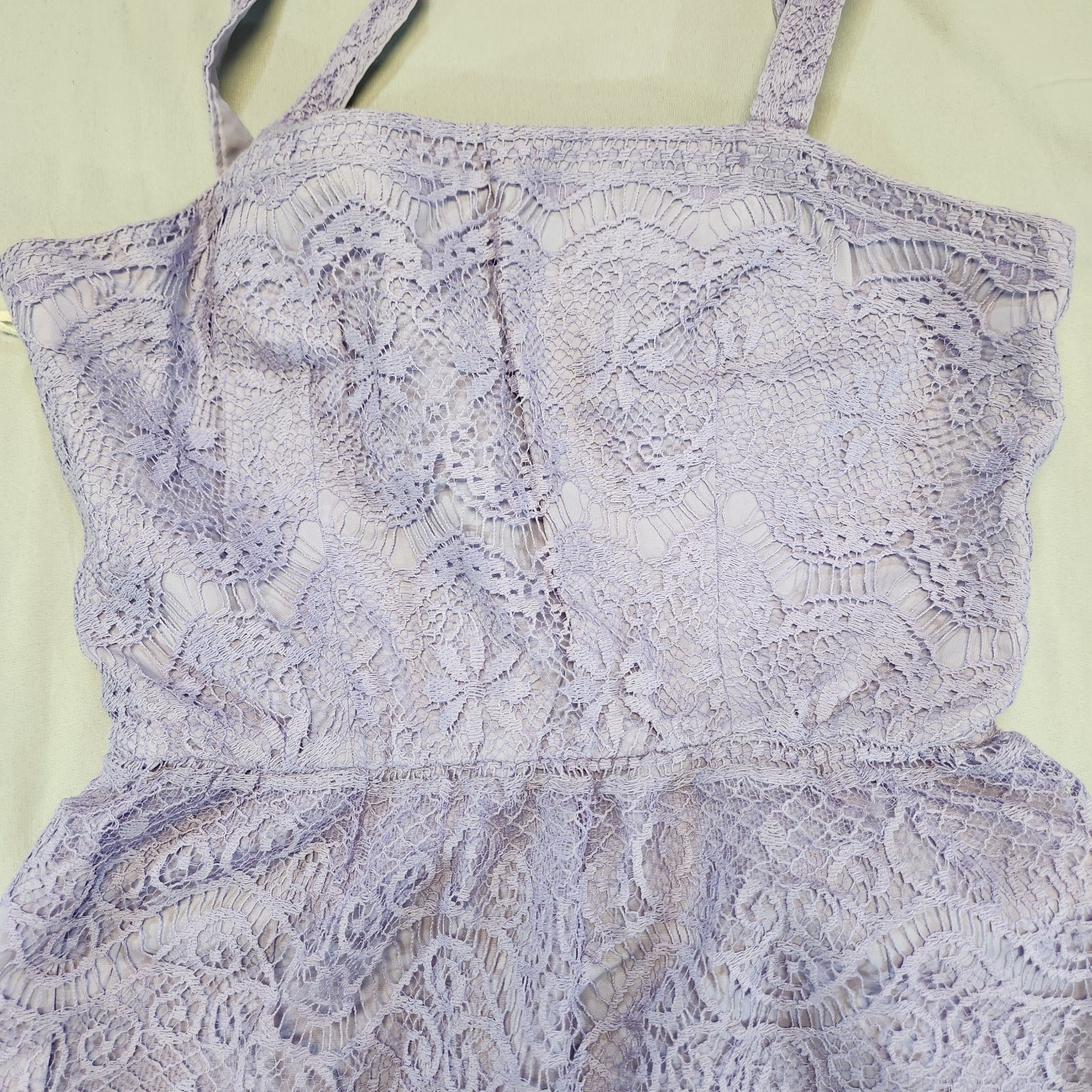 Vintage 1960’s Jo Ed Sophisticates Lace Lilac Womens Dress Extra Small XS Petite