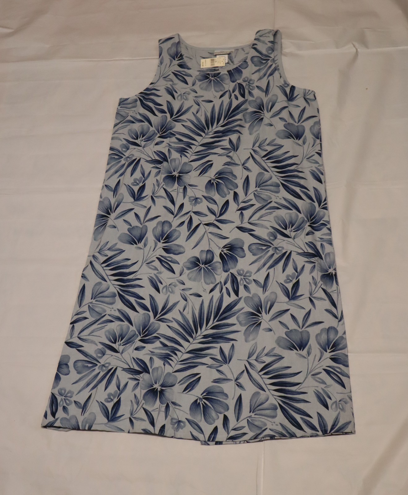 Vintage 1980s 90s HOT COTTON by Marc Ware pastel blue long dress XL (NWT)