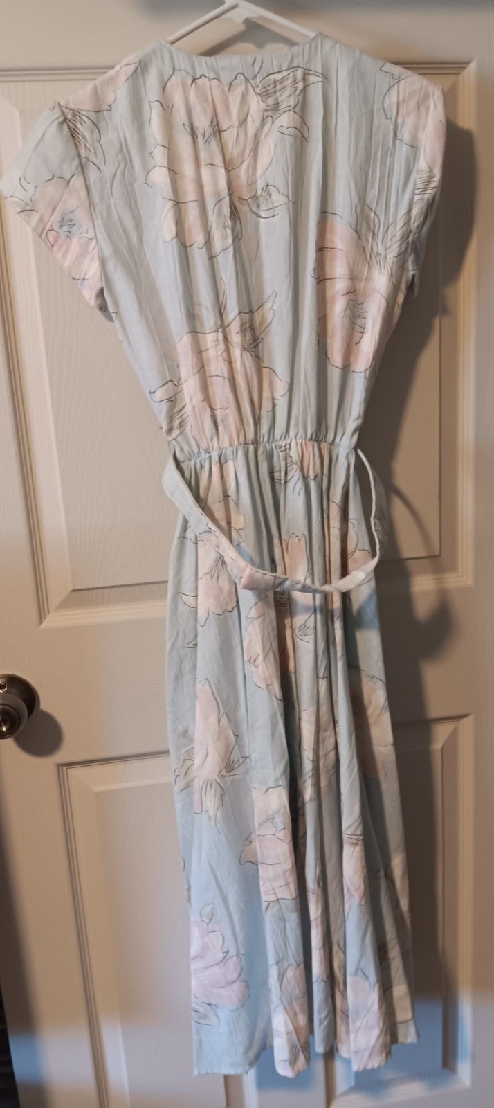 Vintage 1980’s cotton blend shirt-waist midi dress Size 8