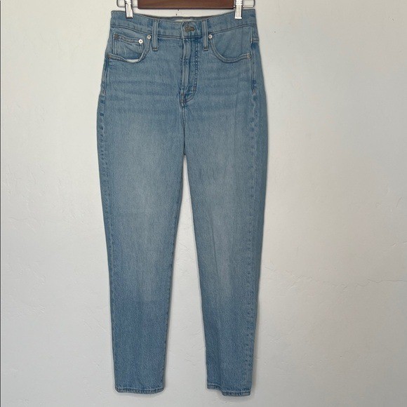 Madewell Perfect Vintage Jeans 26 High Rise Straight Leg Light Wash Denim Crop