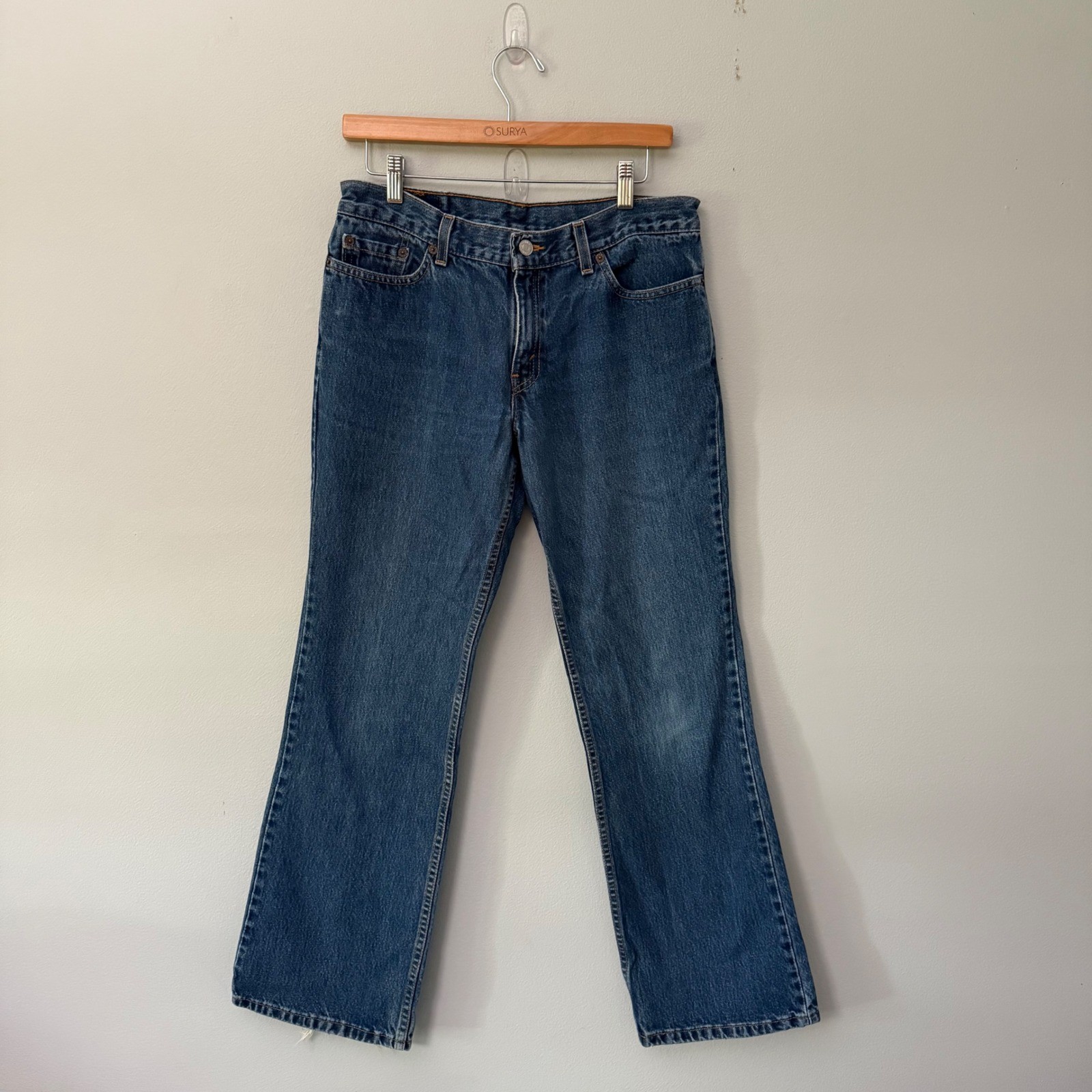 Vintage Y2K Levis 518 Denim Jeans 11 Jr. Super Low Boot Cut Medium Wash Womens