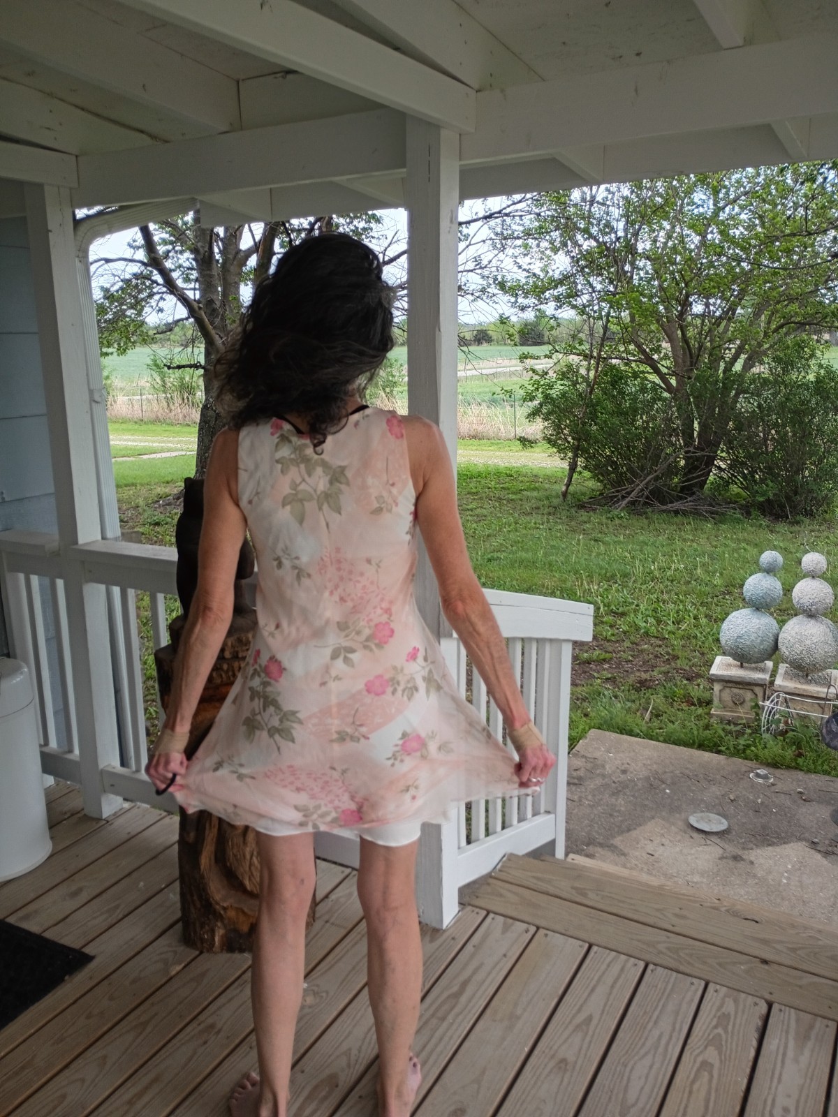 Vtg ALYN PAIGE Dress USA Made Sz 9? M/L Floral Frilly Lined Pretty In Pink PROM