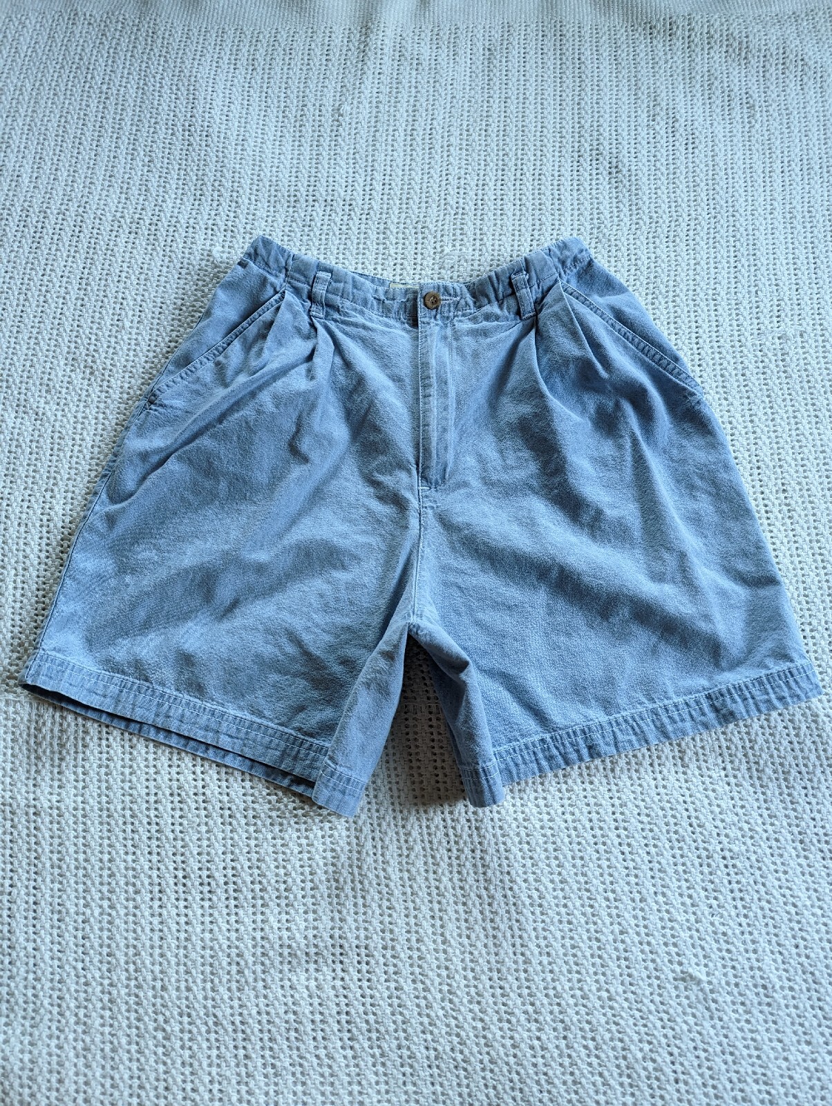 VTG St. John’s Bay Women’s 10 Denim Jean Shorts High Elastic Waist 100% Cotton