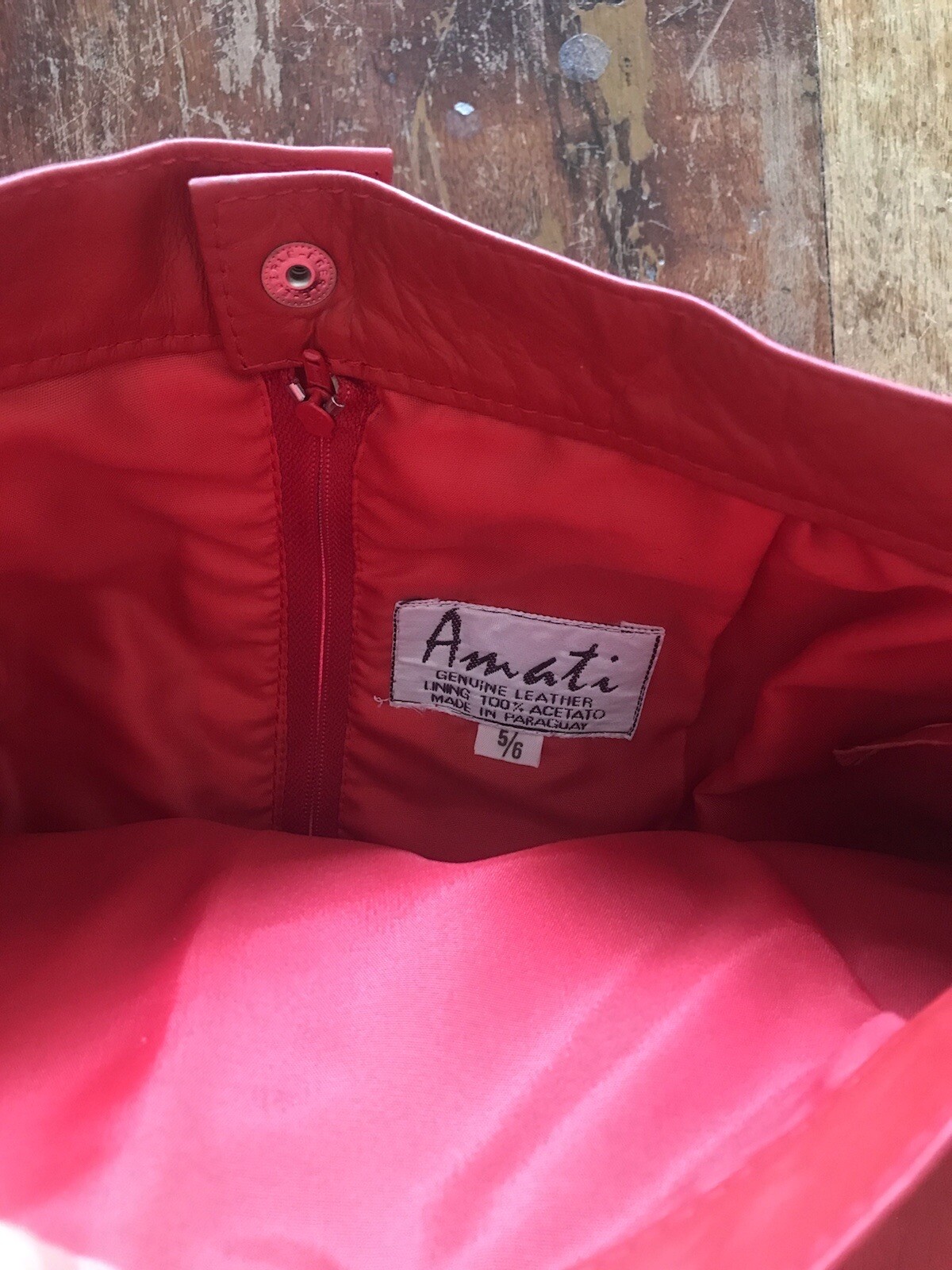 VTG 80s lipstick red leather pencil skirt sexy daring form fitting valley girl