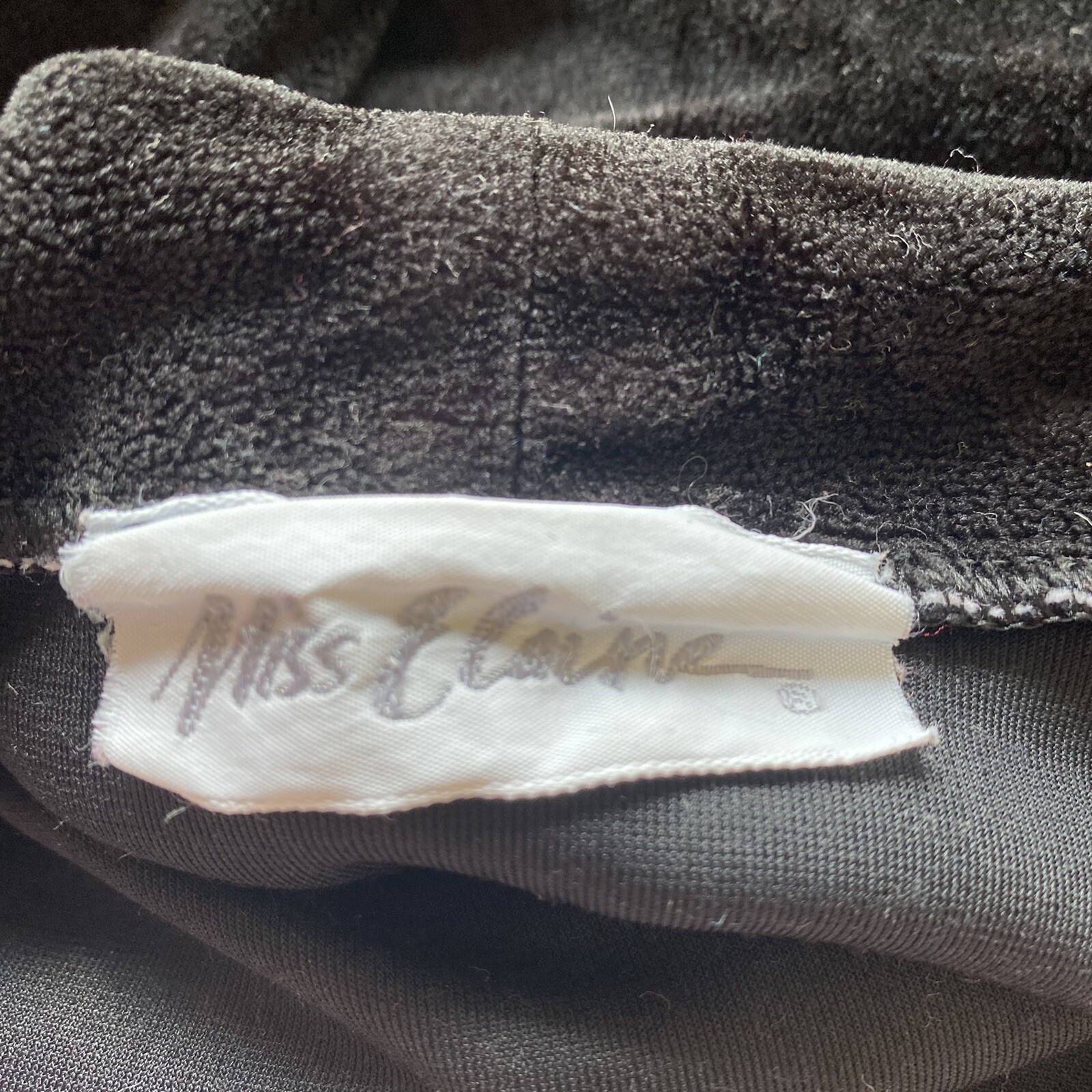 Vintage Glamorous Black Velour Robe Miss Elaine Medium (check measurements)