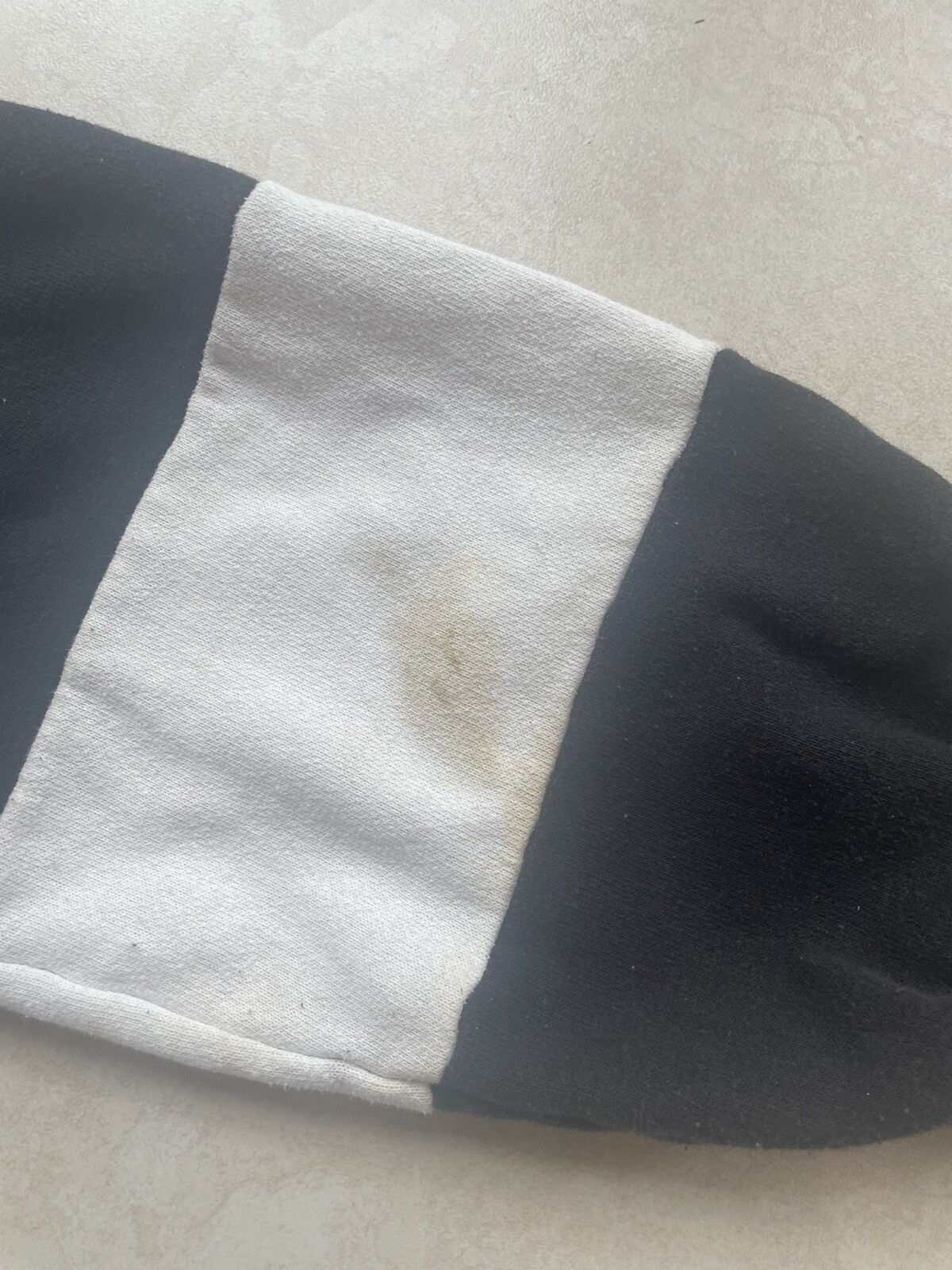 Vintage 90’s Sweater Women’s XL Same Sh@t Attitude , Sun Triangle USA B&W Stripe