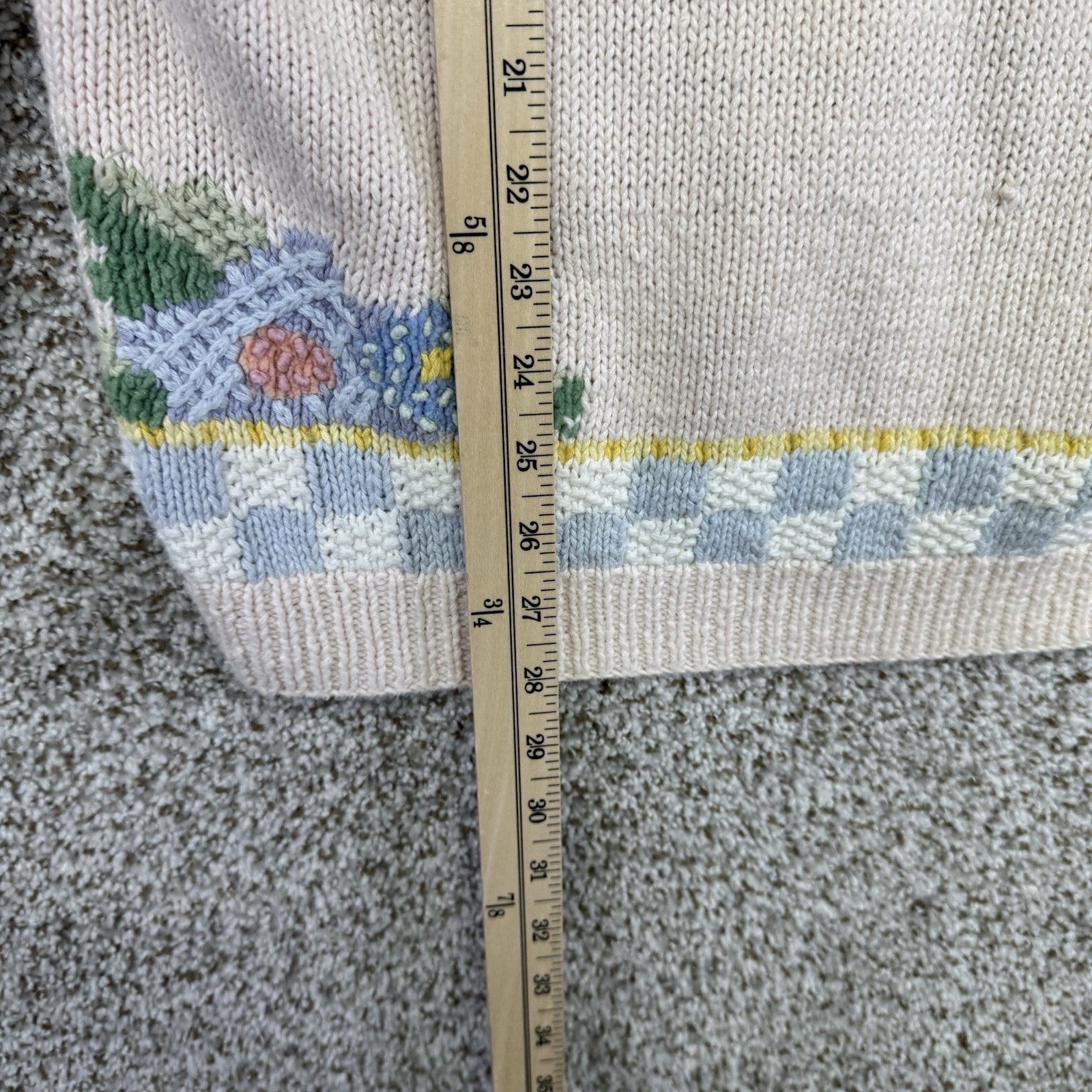 VTG Marisa Christina Classics Sweater Women’s Medium Easter Hand Knit Cardigan