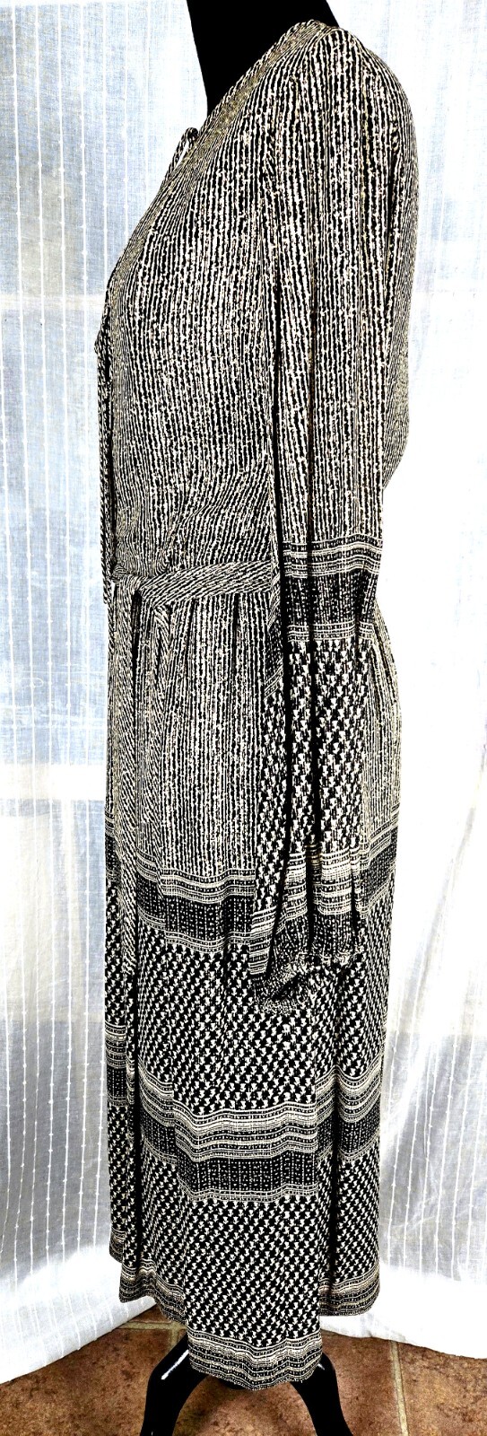 JEAN LOUIS for I. MAGNIN Vintage 1970s Dress Bohenmian Peasant Classic Elegance