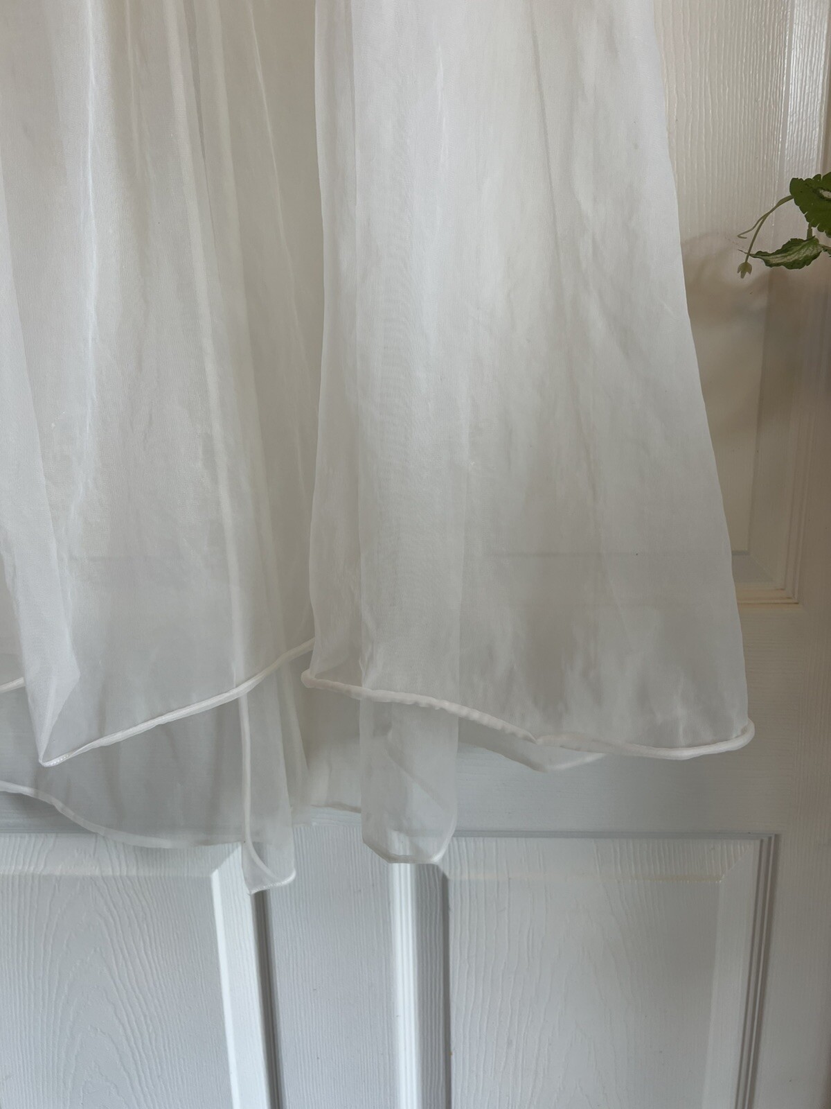 Vintage 60s(?) Pandora’s Lingerie Peignoir Bridal Chiffon Robe Size Medium