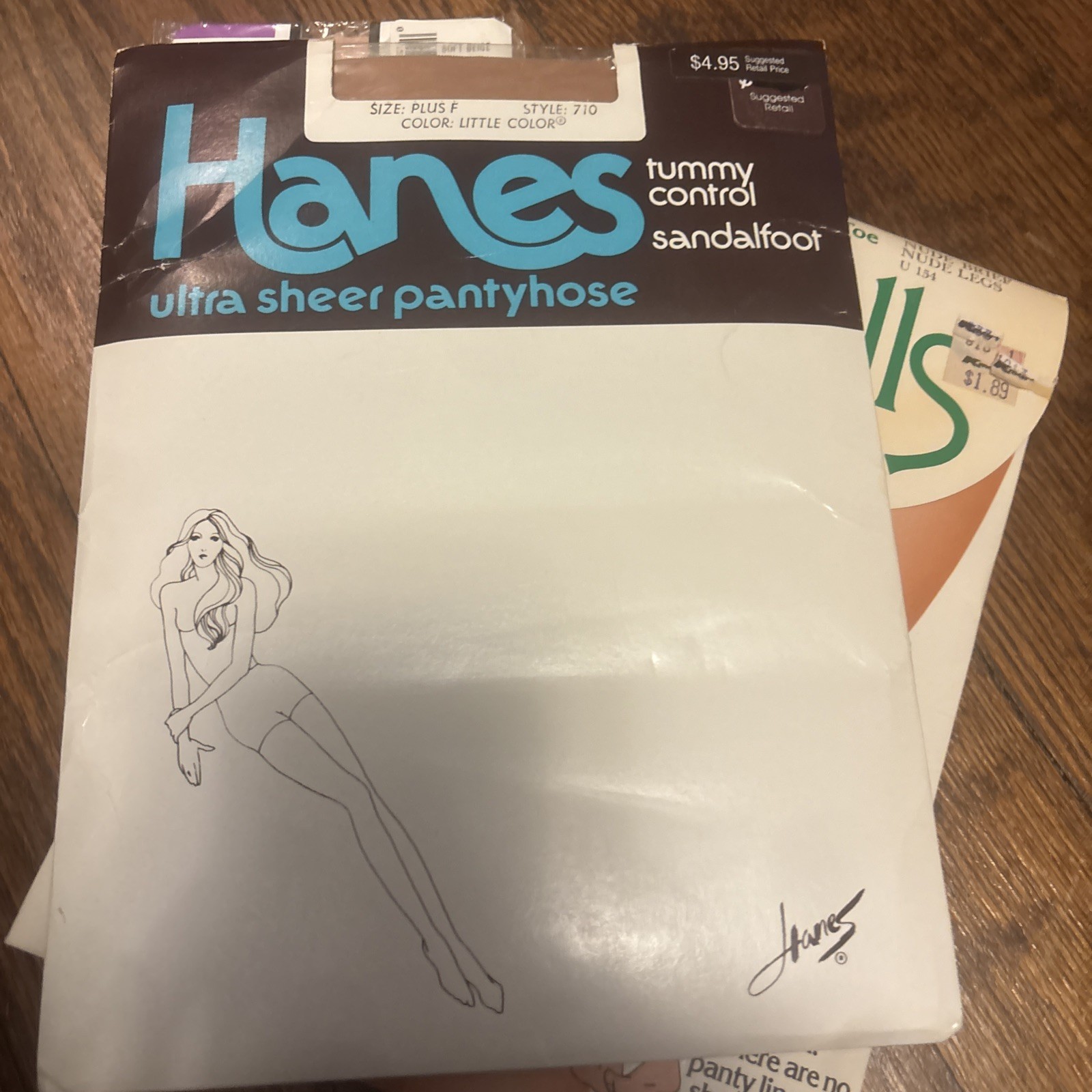 Vintage Pantyhose Lot 70s 80s USA Assorted Sizes Styles 6 Pair