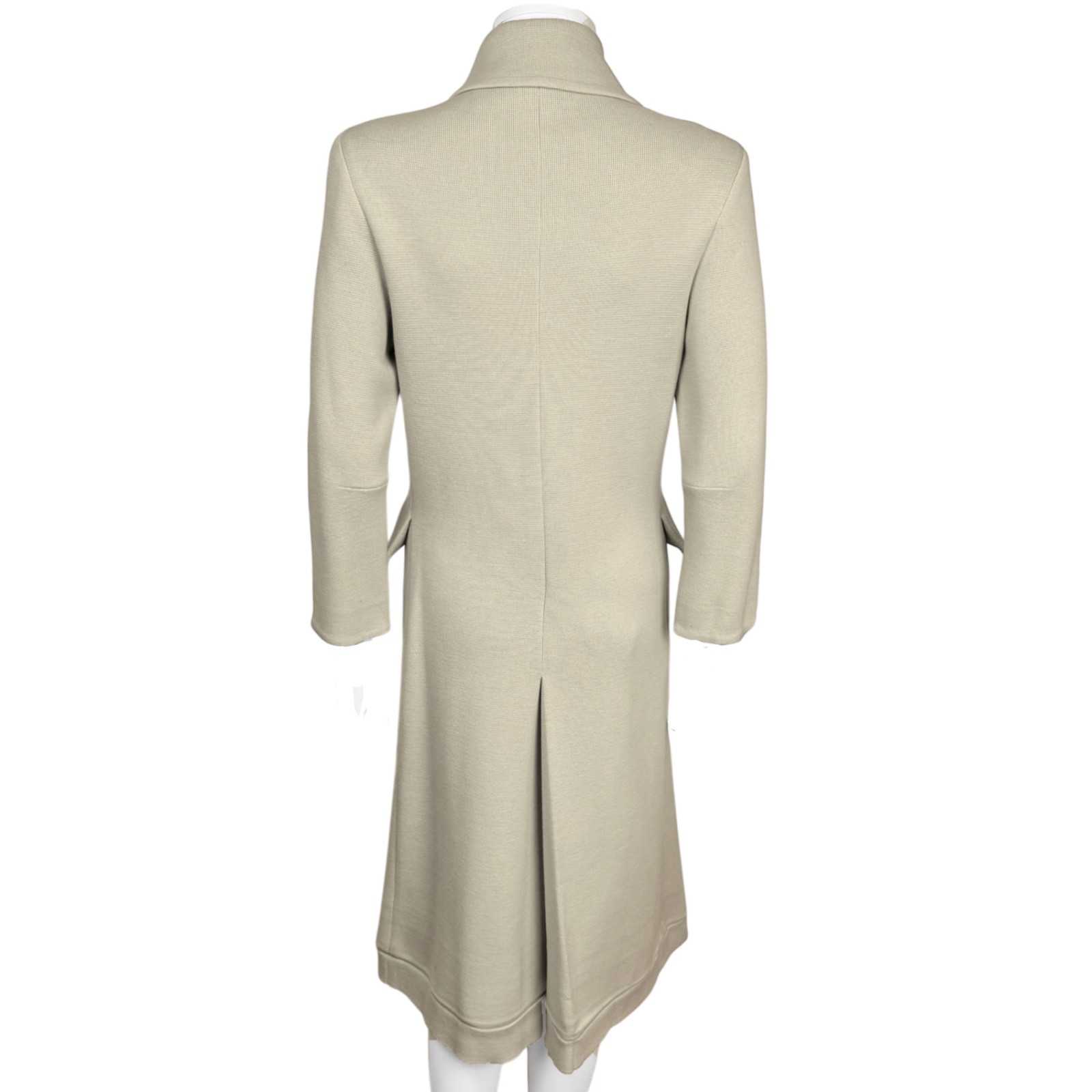 Vintage Gino Paoli Wool Coat Italy Double Breasted Knit Tailored Midi