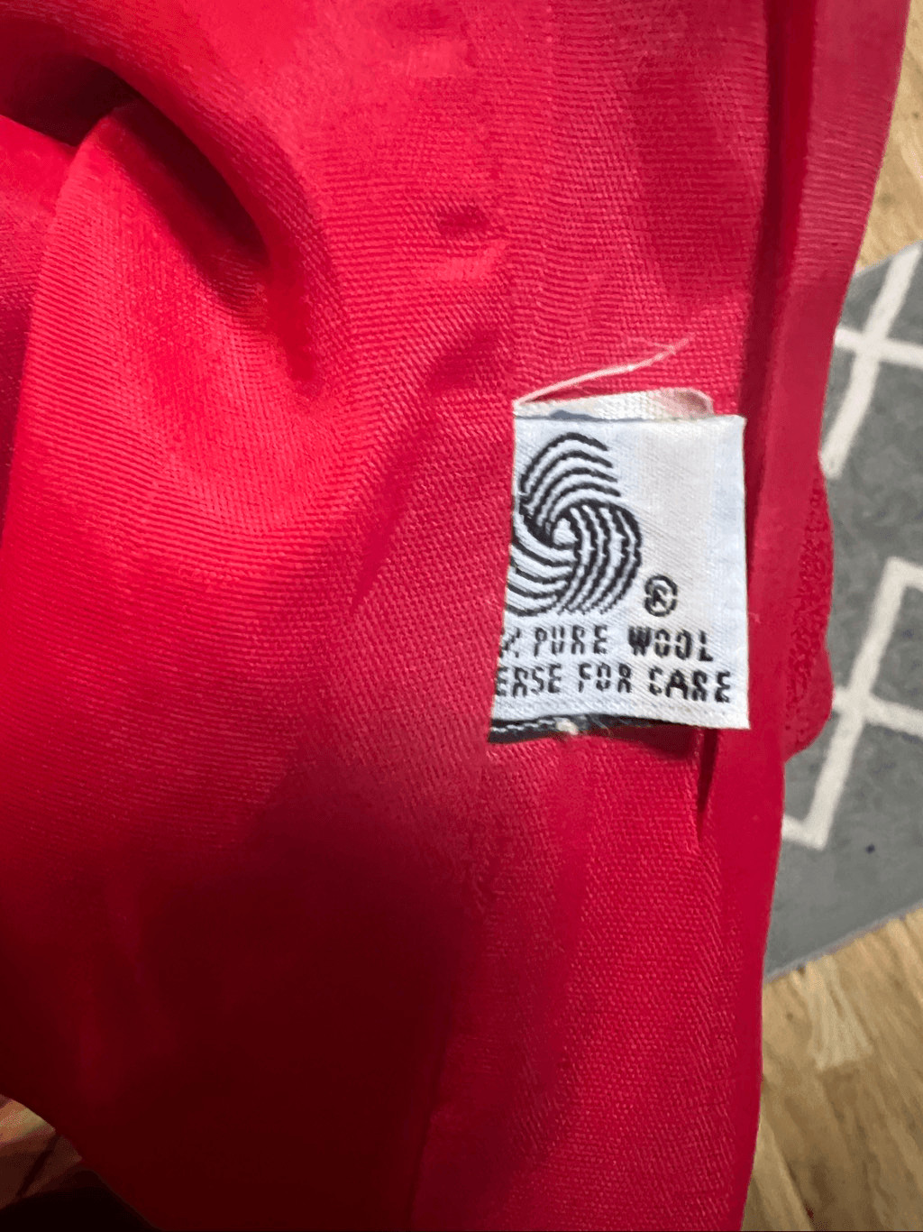 Vintage PSI Couture Red Wool Blazer Union Label Smart! 2