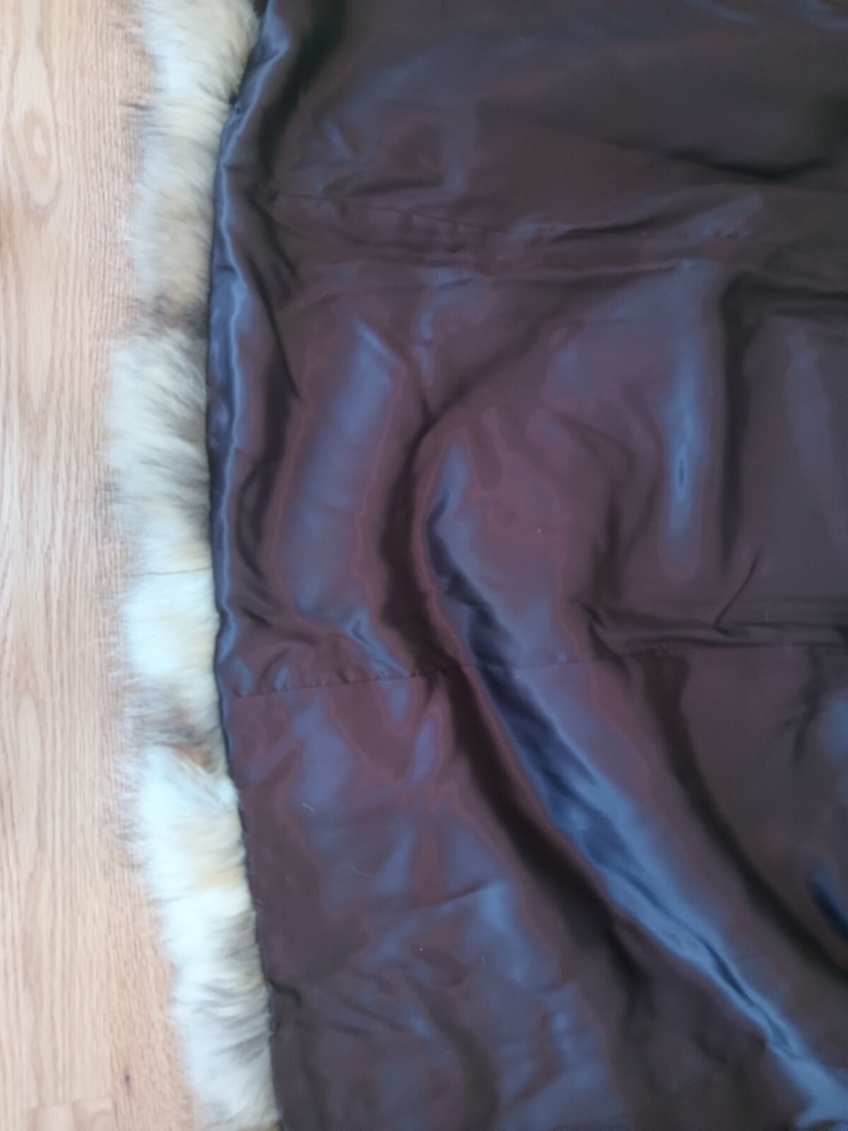 ADOLFO Bold Beauty Collared Feathered Finnish Raccoon Fur Coat Full Length Plus