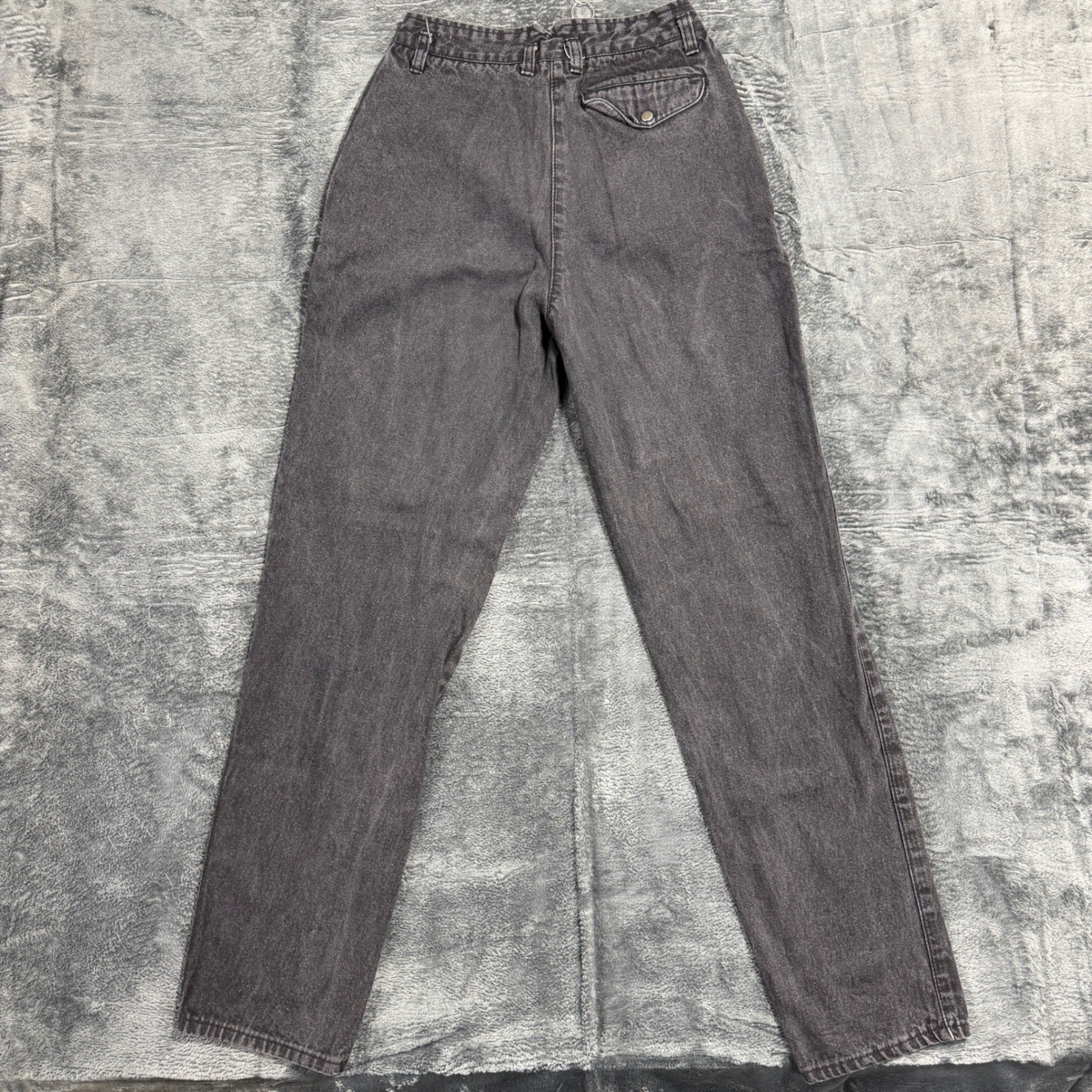 Brittania Vintage Jeans Womens 9 Black High Waist Tapered Leg 90s