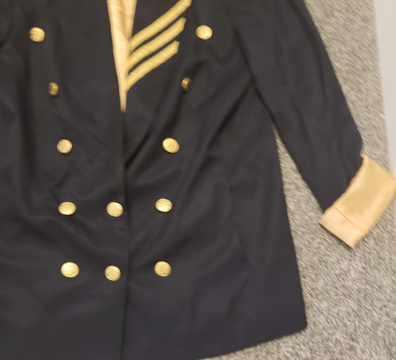Criscione Navy Blue Navy Style Lined Women’s Jacket Vintage Clothing S